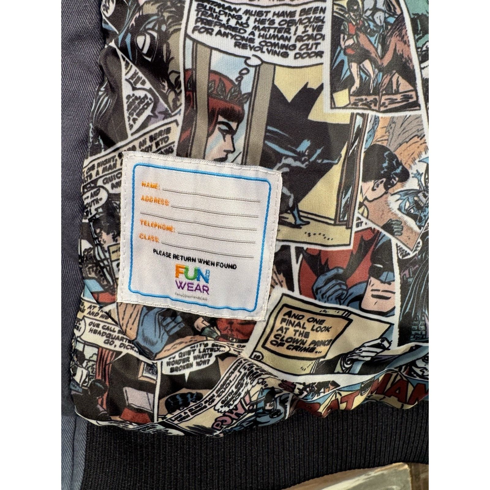 DC Comics FUN WEAR BATMAN DC Comic Book Retro Vintage Bomber Jacket Tw Size US M / EU 48-50 / 2 - 6 Thumbnail
