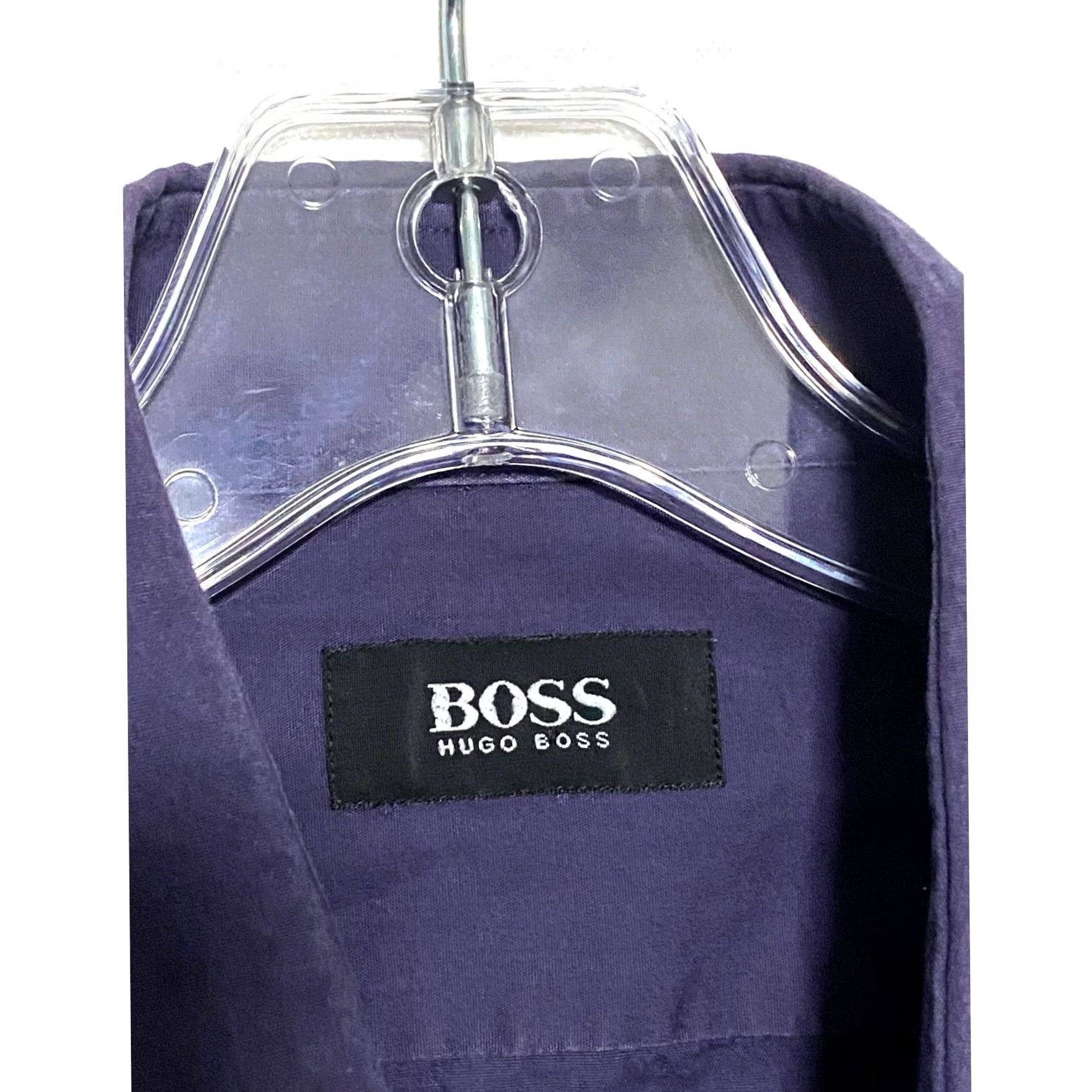 Vintage Boss Hugo Boss Dress Shirt 16 32-33 Cotton Quiet Luxury Career Work Long Sleeve Size 42R - 4 Thumbnail