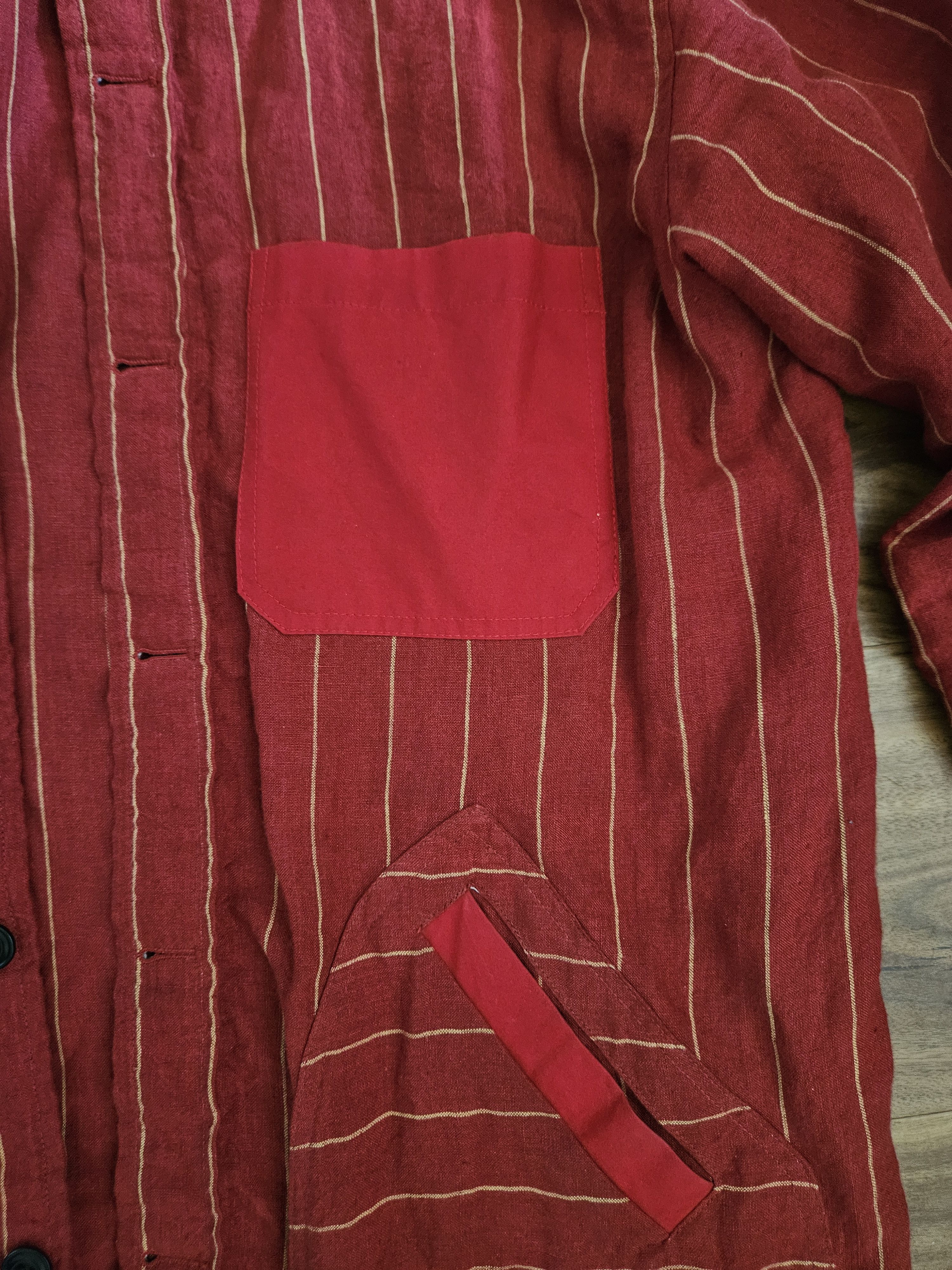 Nicholas Daley Striped red overshirt/ jacket Size US M / EU 48-50 / 2 - 2 Thumbnail