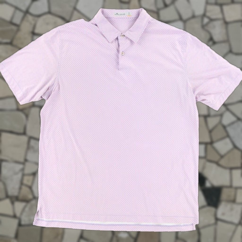 Peter Millar Peter Millar Polo Shirt Purple Men's XL Featherweight Tile Geo Print Shirt Sized XL Men Purple Geoprint Polo Shirt Size US XL / EU 56 / 4 - 1 Thumbnail