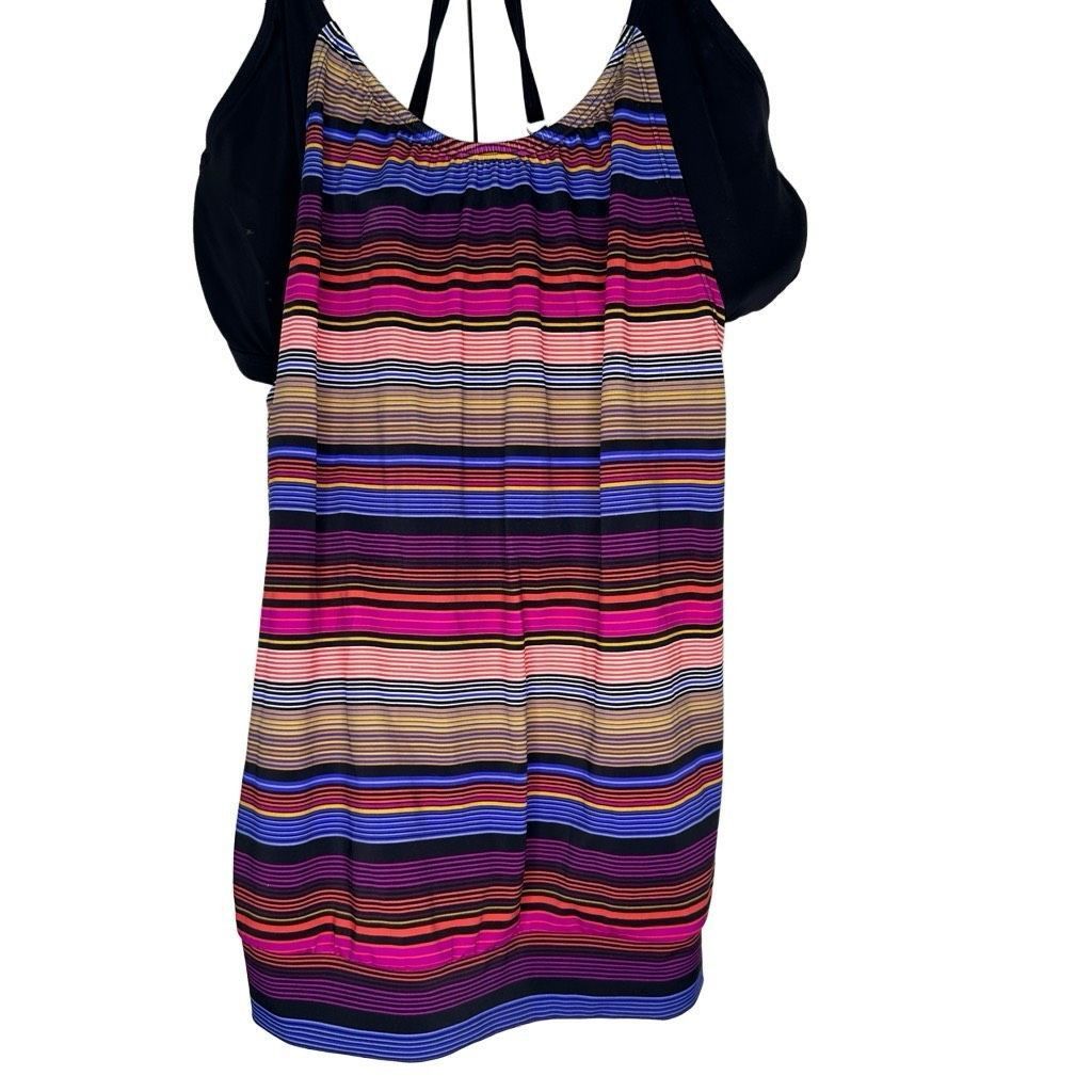 Athleta ATHLETA Swim Top Capri Striped Blousy Tankini Swimwear Under Size XL / US 12-14 / IT 48-50 - 2 Thumbnail