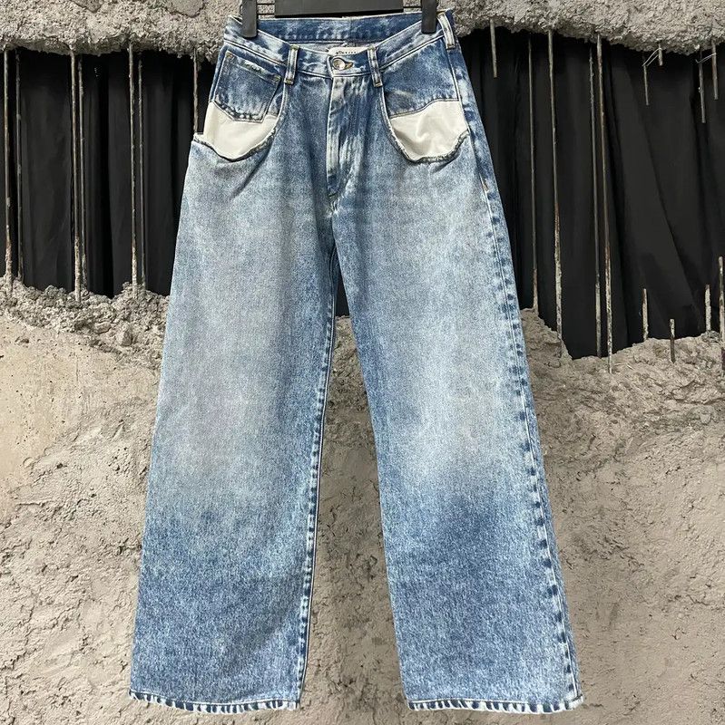 Maison Margiela Maison Margiela Blue Cotton Women's Jeans 0089 Size 28" / US 6 / IT 42 - 1 Thumbnail