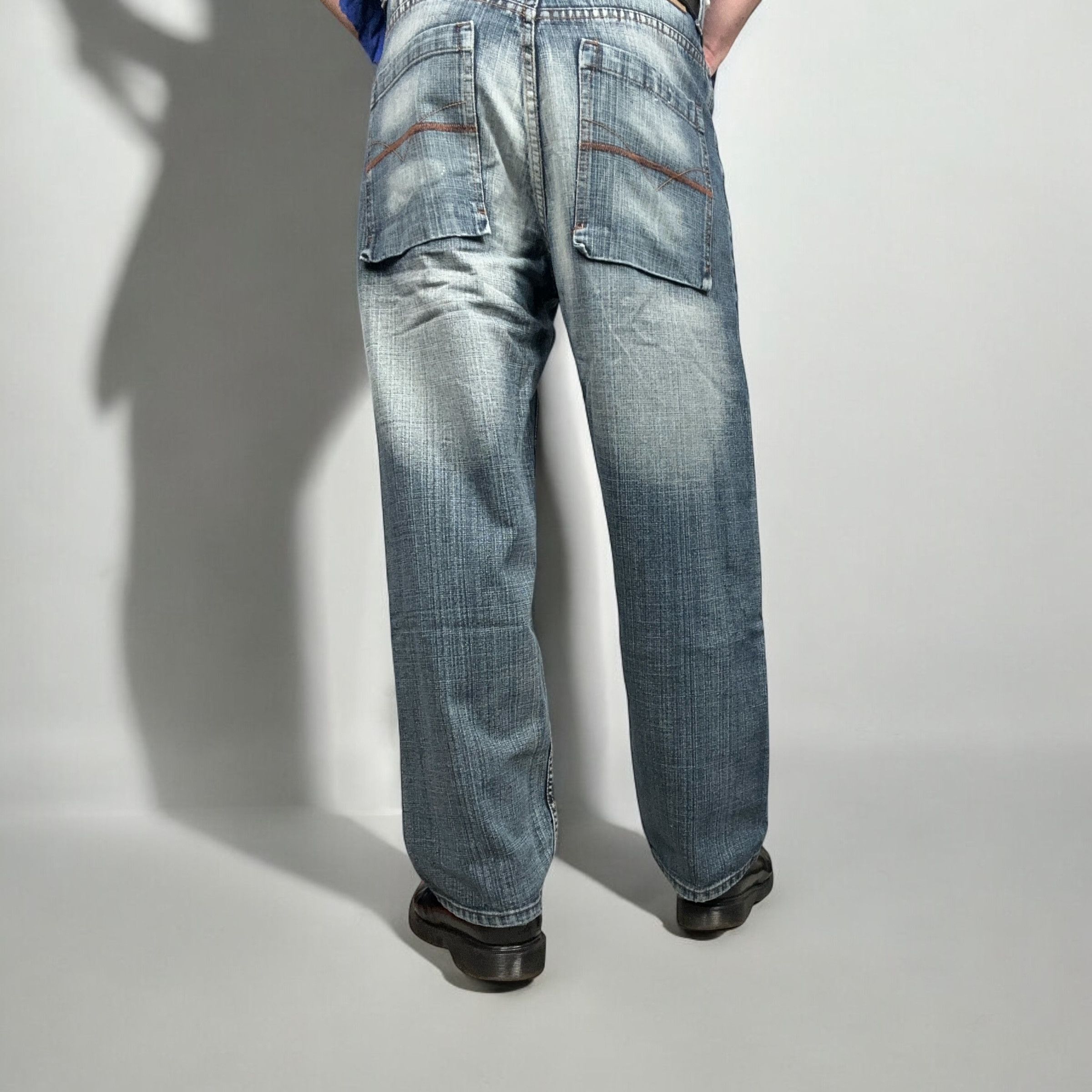 Japanese Brand × Vintage Vintage y2k Baggy Washed Japanese Denim Pants Jeans Mudwash Size US 36 / EU 52 - 4 Thumbnail