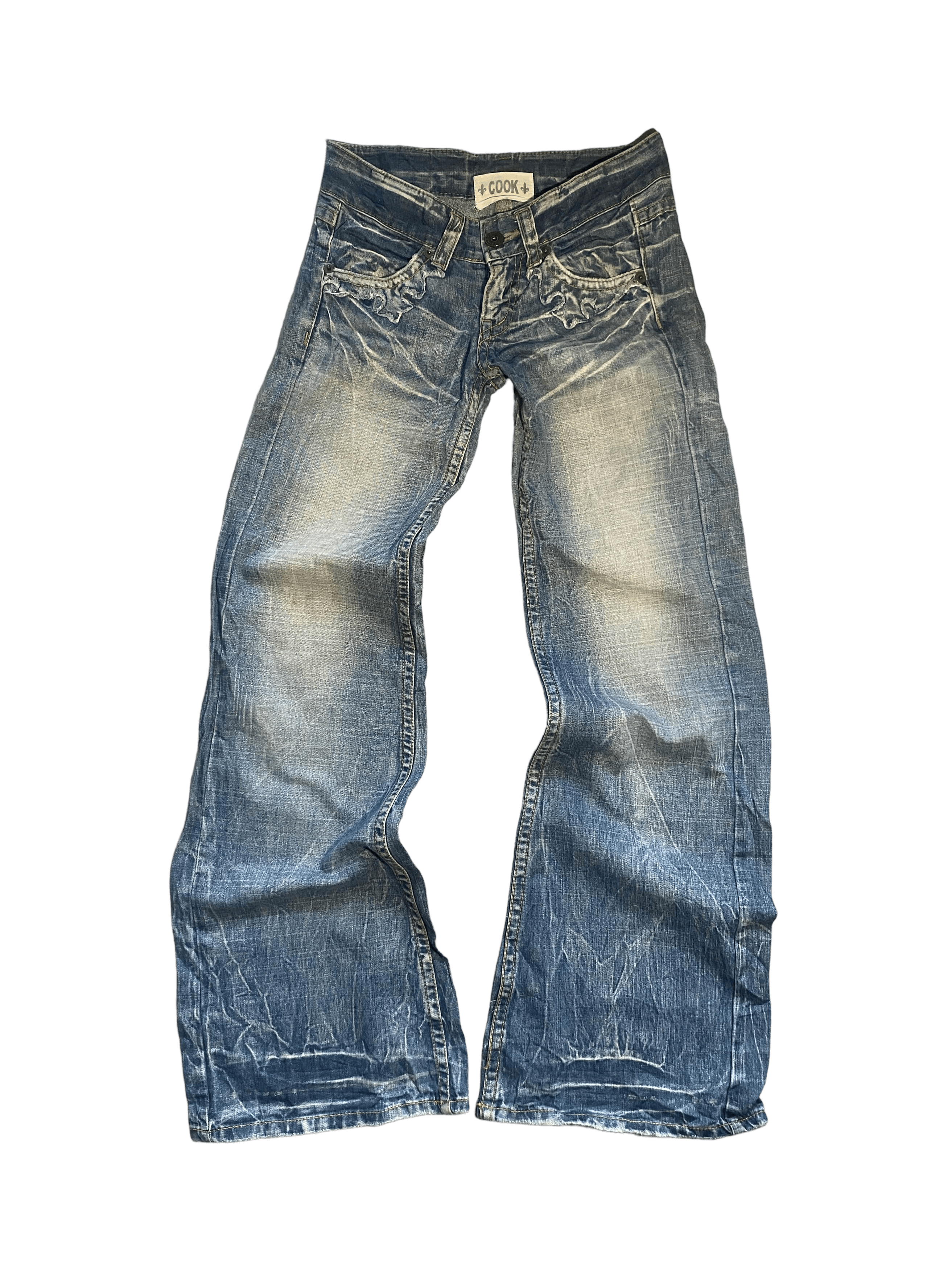 Japanese Brand 🔥Crazy Flared🔥 ⚜️ COOK Jeans ⚜️ Size US 26 / EU 42 - 1 Thumbnail