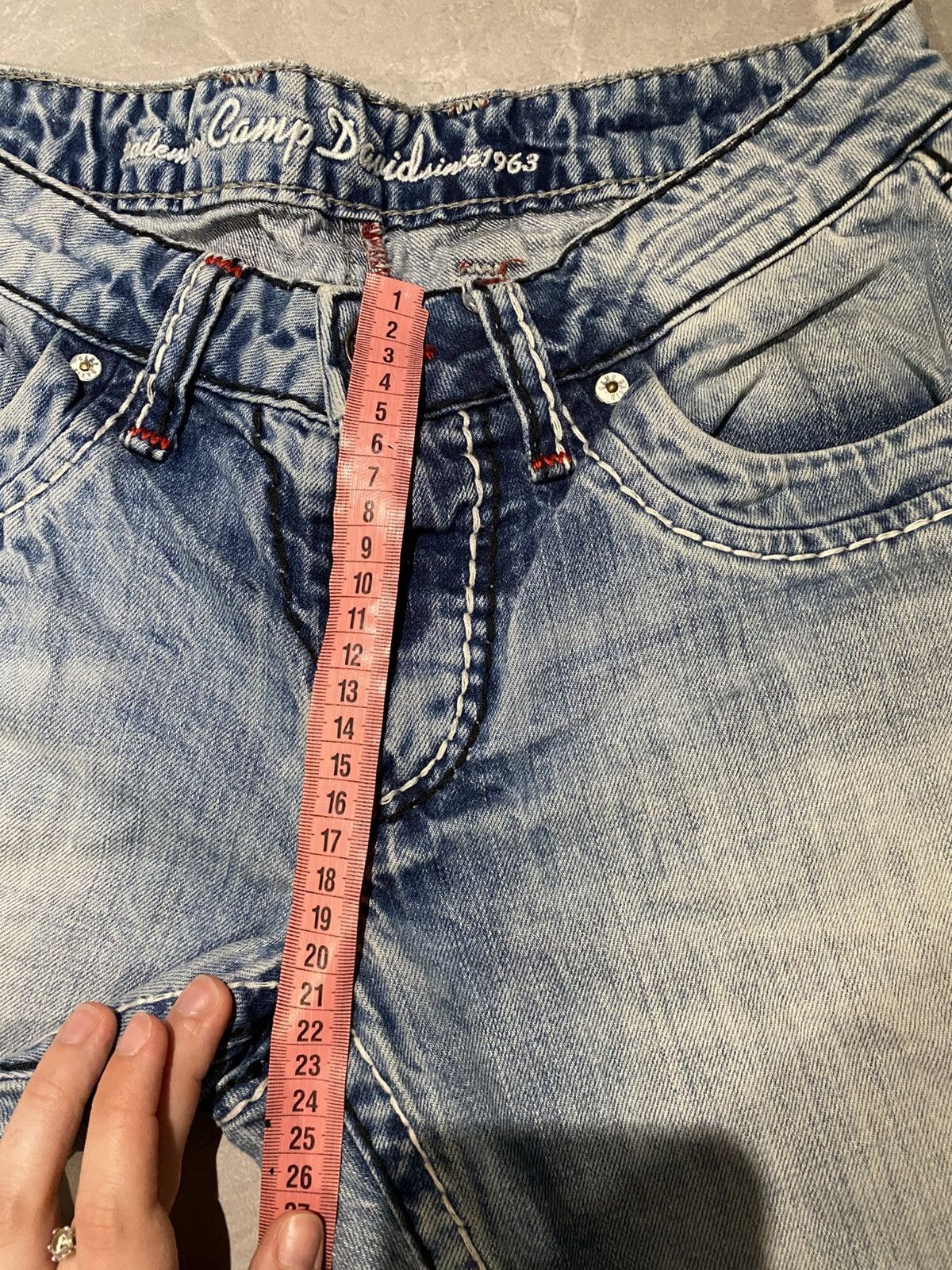 Japanese Brand Rare Distressed Washed Slim Jean / Number Nine Style / Y2K Size US 32 / EU 48 - 11 Thumbnail