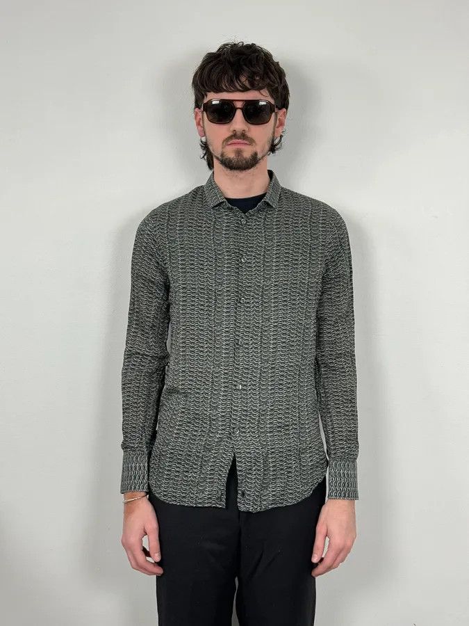Emporio Armani 2000s Emporio Armani Chainlink Print Shirt Size US S / EU 44-46 / 1 - 2 Thumbnail