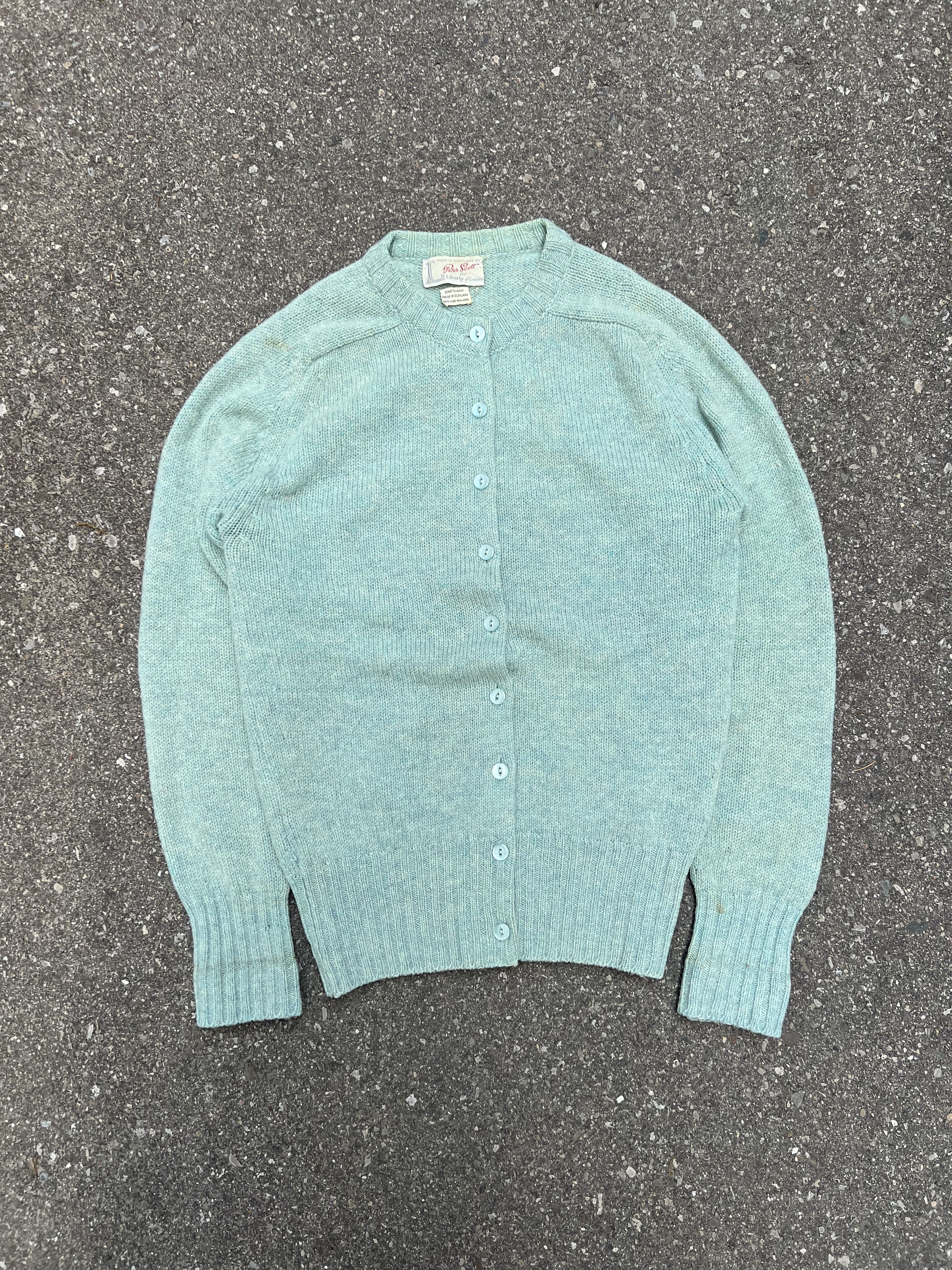 Vintage VTG 1960's Peter Scott Light Blue Wool Knit Sweater Size US S / EU 44-46 / 1 - 1 Thumbnail