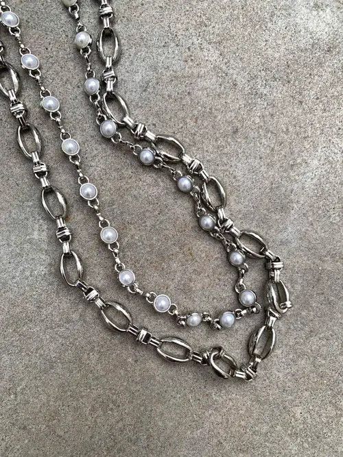 VIBE 2 Layer Natural Echo Pearled Wallet Chain Size ONE SIZE - 3 Thumbnail