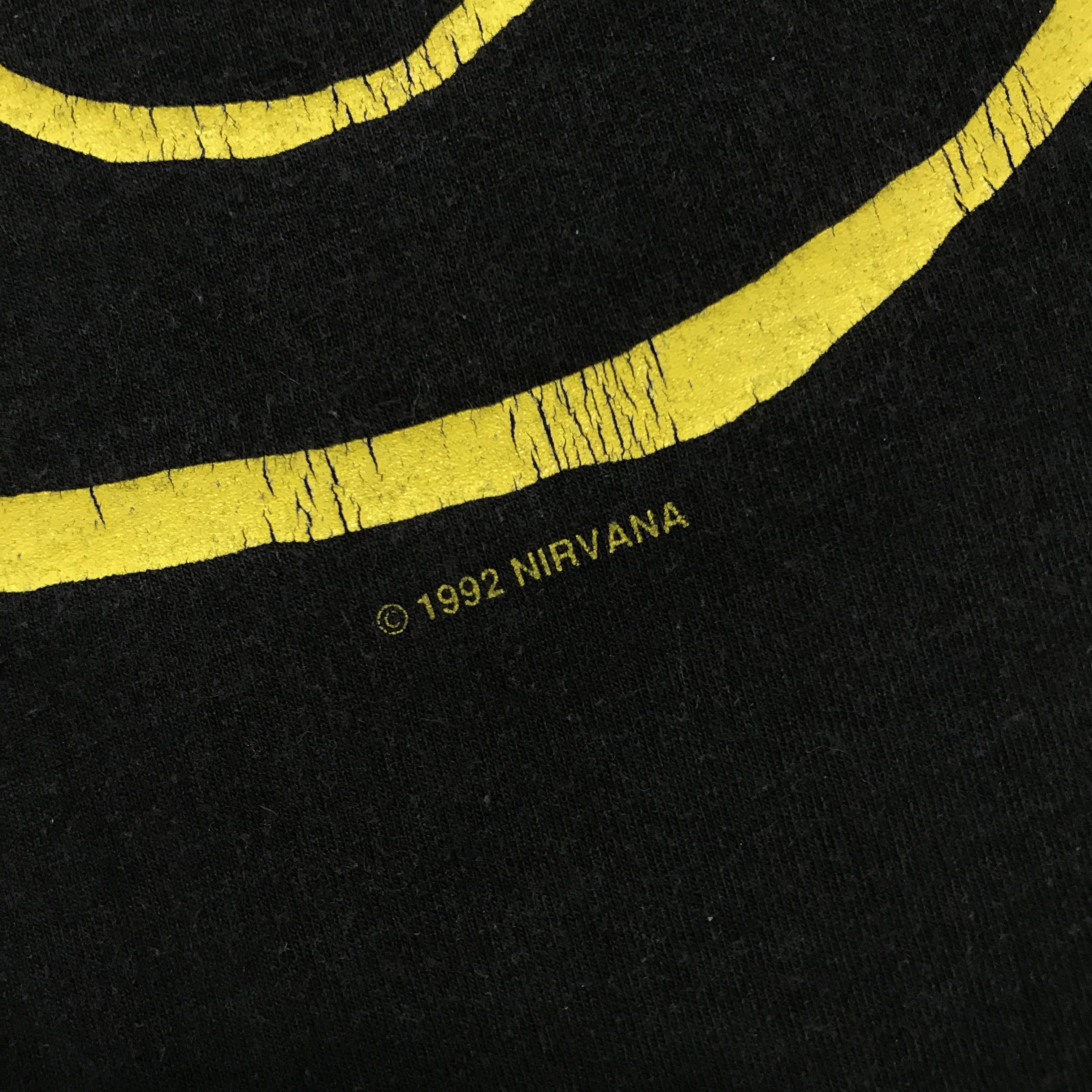 Nirvana NIRVANA 1992 Vintage T-Shirt Smiley Band Tees Kurt Cobain Size US M / EU 48-50 / 2 - 6 Thumbnail