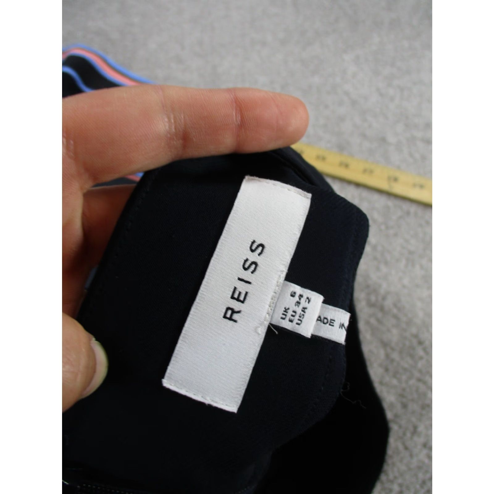 Reiss Reiss Skirt Womens 2 Maciee Colorblock Midi Black Multi Straight* Size 26" / US 2 / IT 38 - 7 Thumbnail