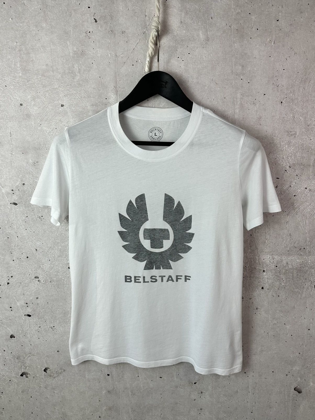 Belstaff Belstaff White Cotton Logo Crew Neck Short Sleeve T-shirt Size S / US 4 / IT 40 - 1 Thumbnail