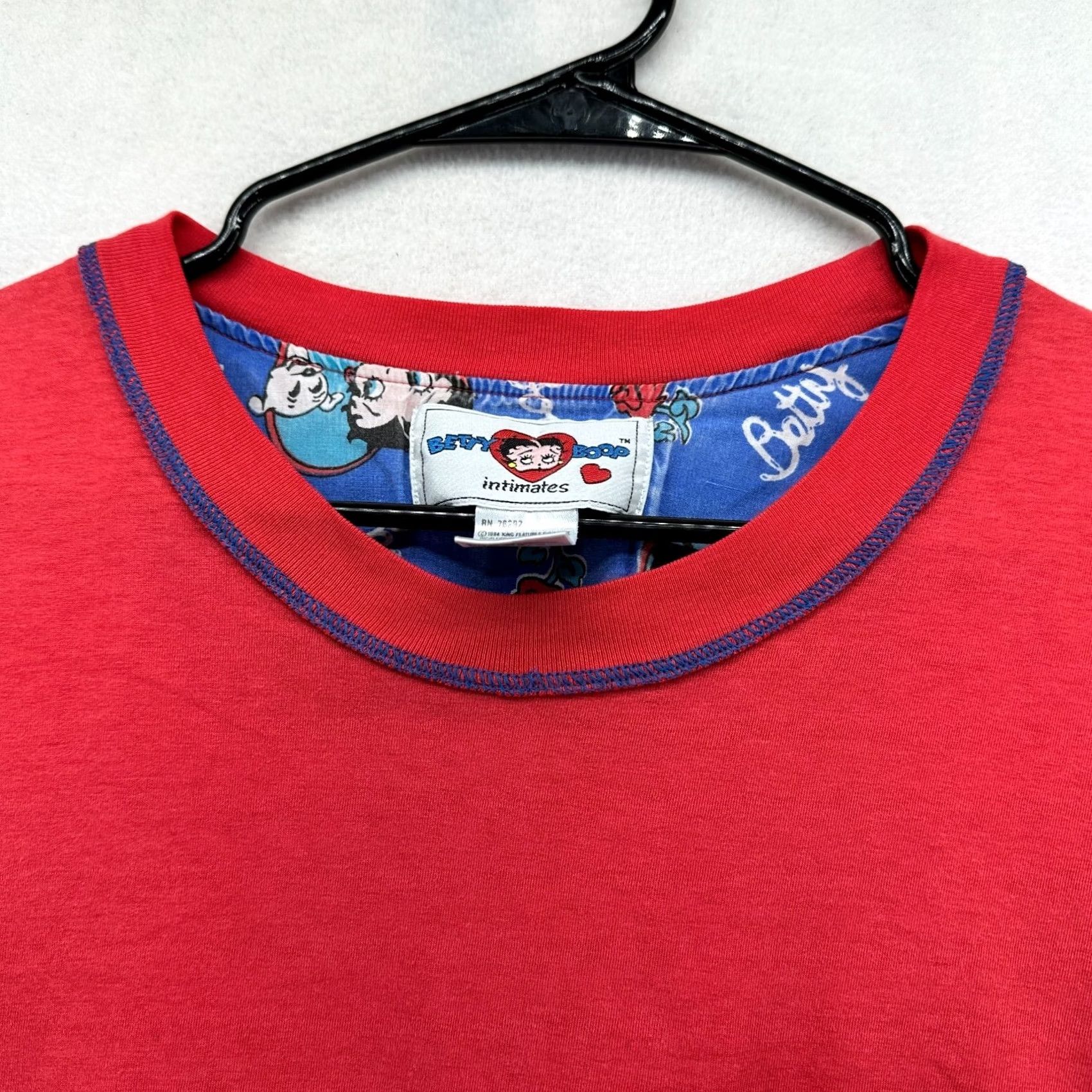 Vintage VINTAGE? Betty Boop intimates T-Shirt Red Men's Medium Crew Neck Short Sleeve Pullover Size US M / EU 48-50 / 2 - 3 Thumbnail