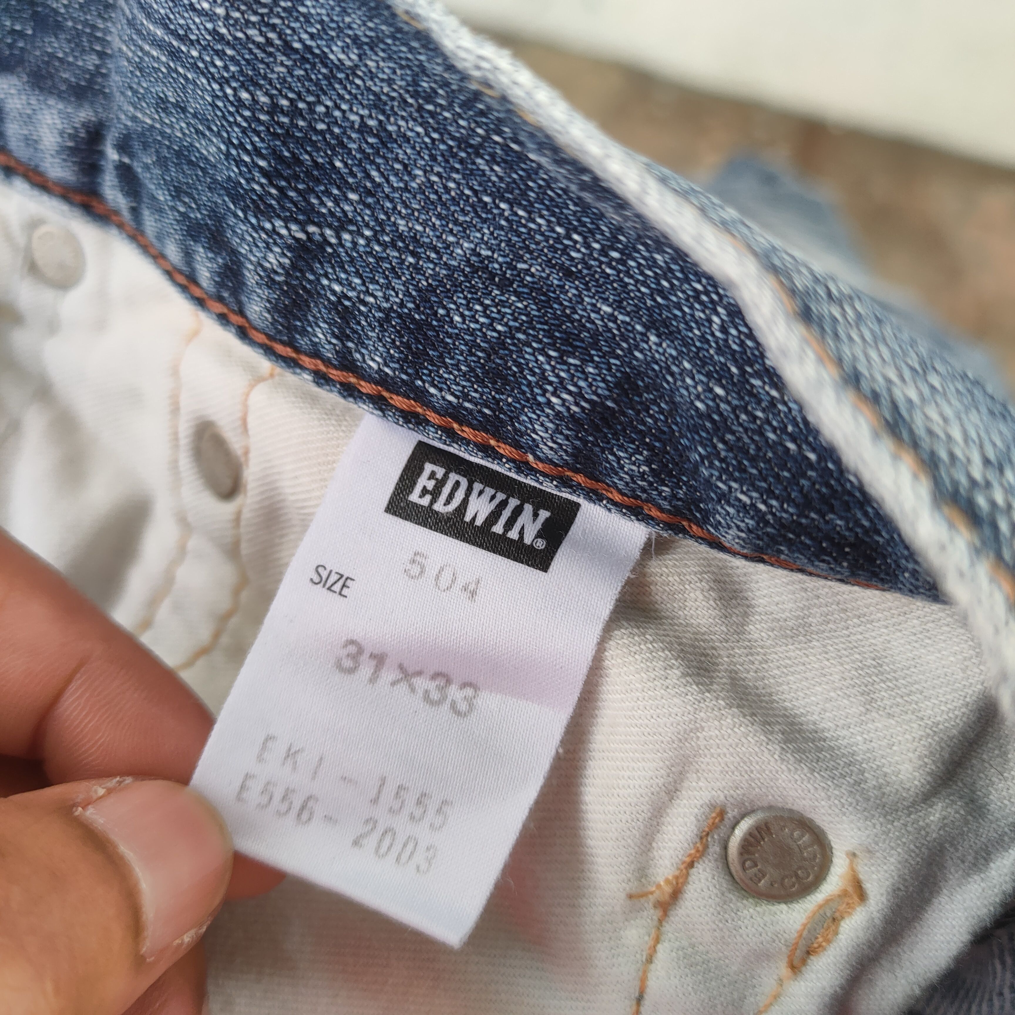 Edwin × Jean W33 VINTAGE EDWIN 504 FADED DISTRESSED JEAN PANTS Size US 33 - 11 Thumbnail