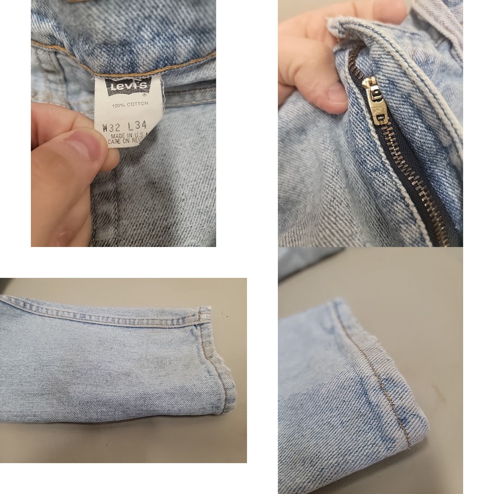 Levi's VINTAGE Levi's 500 Jeans Mens 32x34 Blue Denim 5-Pocket Made USA Everyday Comfort Regular Rise Mens Jeans Size US 32 / EU 48 - 10 Thumbnail