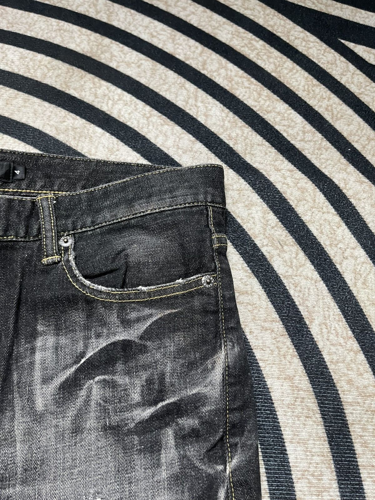 JACKROSE 2000s JACKROSE DISTRESSED DENIM JEANS RARE DESIGN Size US 32 / EU 48 - 9 Thumbnail