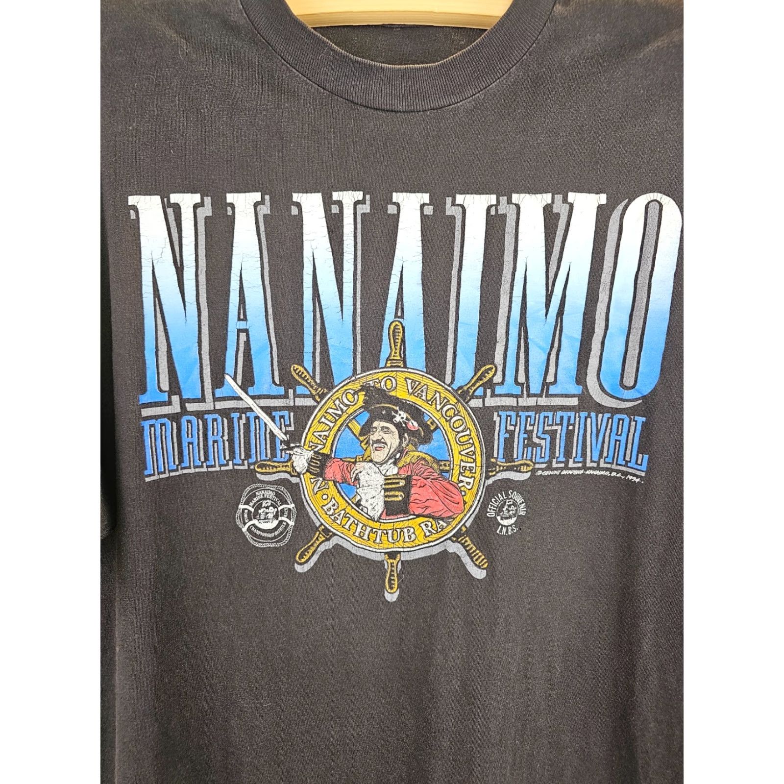 Vintage VINTAGE 90' NANAI MO MARINE FESTIVAL SINGLE STITCH BLACK COTTON T-SHIRT SZ XLARGE Shirt Mens XL Black 90s Marine Festival Stitch Logo First? Size US XL / EU 56 / 4 - 2 Thumbnail