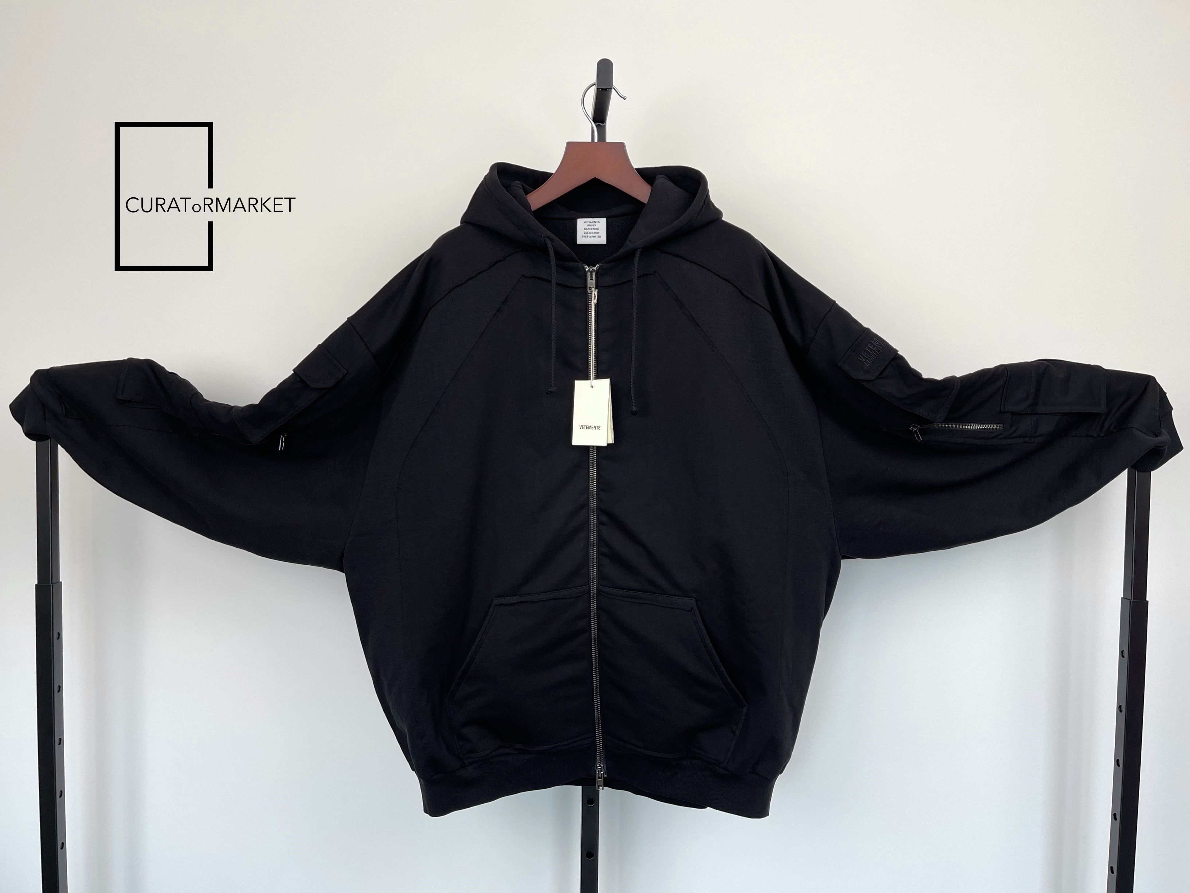 Vetements GRAIL Multi Cargo Pocket Zip Army Military Black Hoodie SS24 Size US XS / EU 42 / 0 - 9 Thumbnail