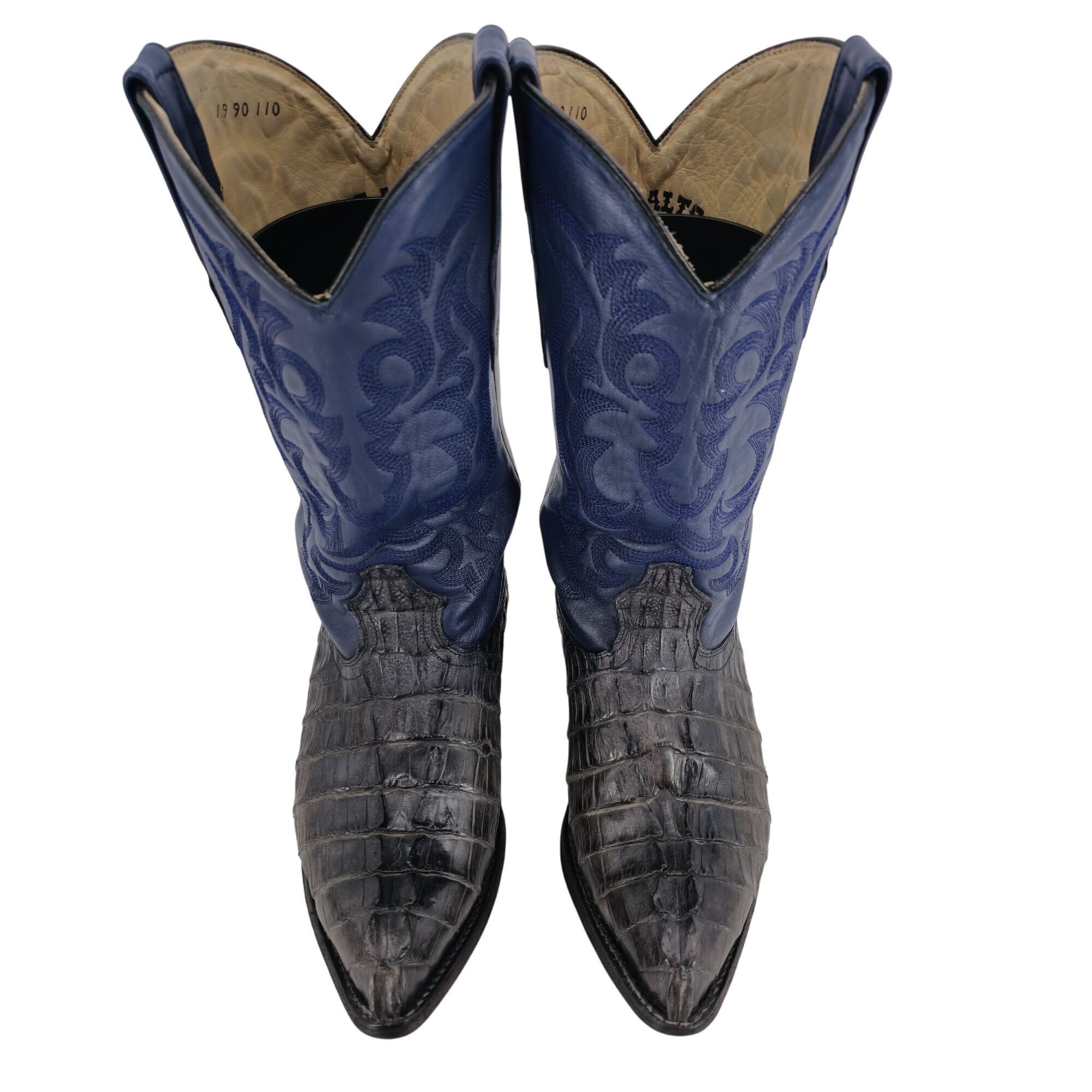 Los Altos Boots Los Altos Mens 10EE Blue Genuine Exotic Crocodile Leather Size US 10 / EU 43 - 6 Thumbnail