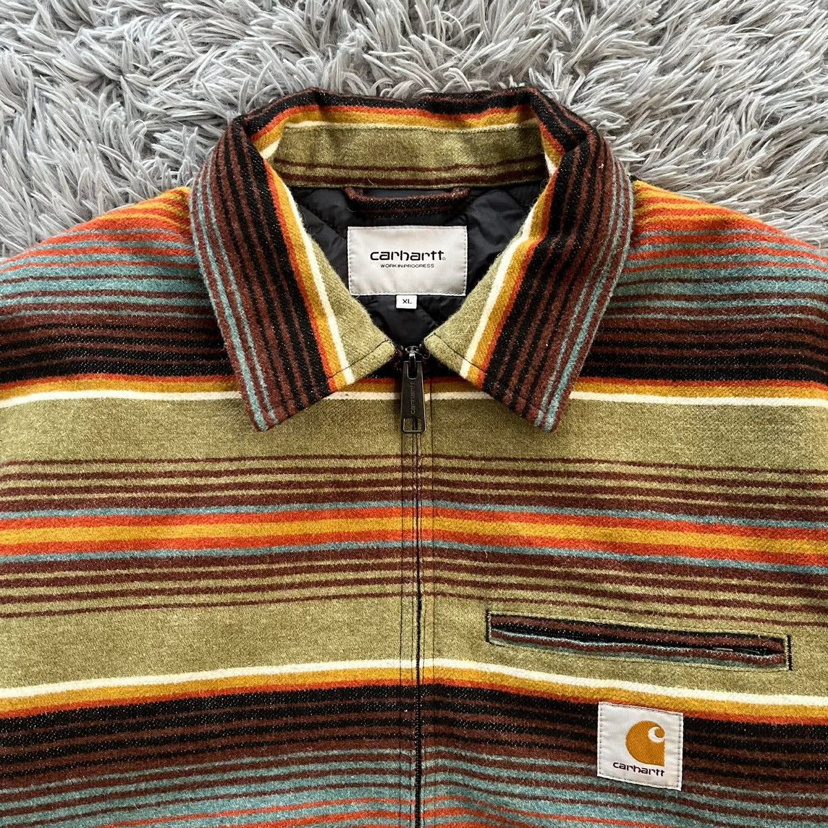 Carhartt Carhartt WIP Tucson StripeDollar DetroitJacket Quilted Lined Size US XL / EU 56 / 4 - 6 Thumbnail