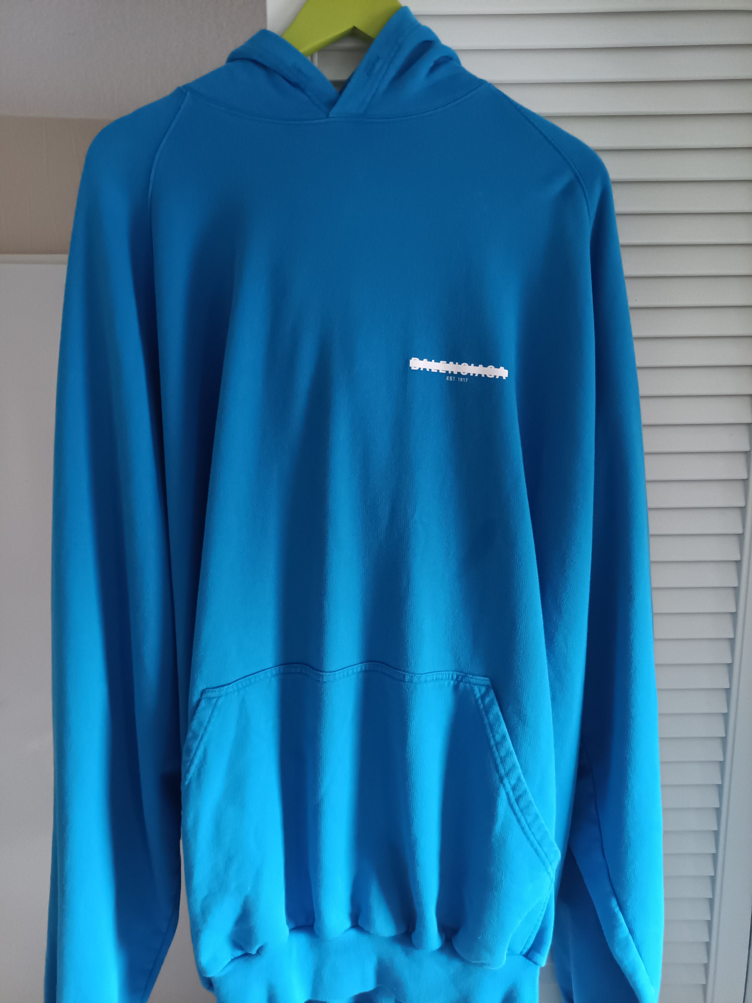 Balenciaga Balenciaga blue strike hoodie Size US XL / EU 56 / 4 - 4 Thumbnail