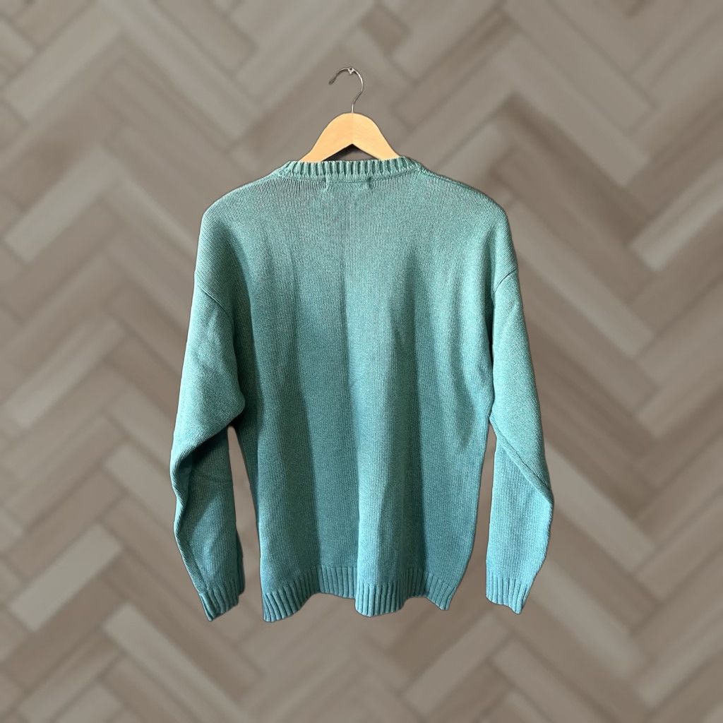 Vintage VINTAGE Antartex Green Crew Neck Wool Chunky-Knit Jumper L Men Regular Size Green Retro 90s 80s Size US L / EU 52-54 / 3 - 1 Thumbnail