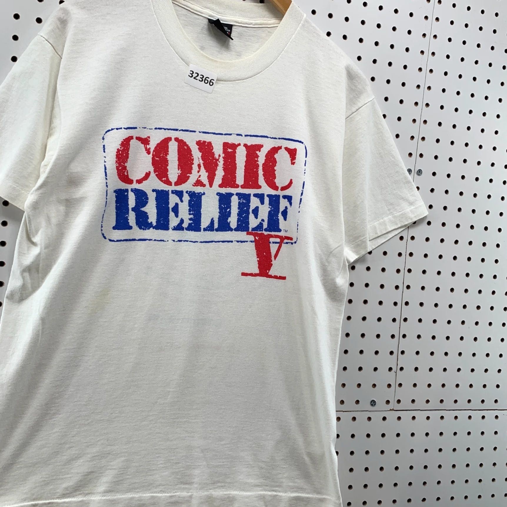 Vintage VINTAGE Screens Stars 90s Comic Relief Shirt Mens Large White Short Sleeve Crew Neck Single Stitch Robin Williams Size US L / EU 52-54 / 3 - 4 Thumbnail