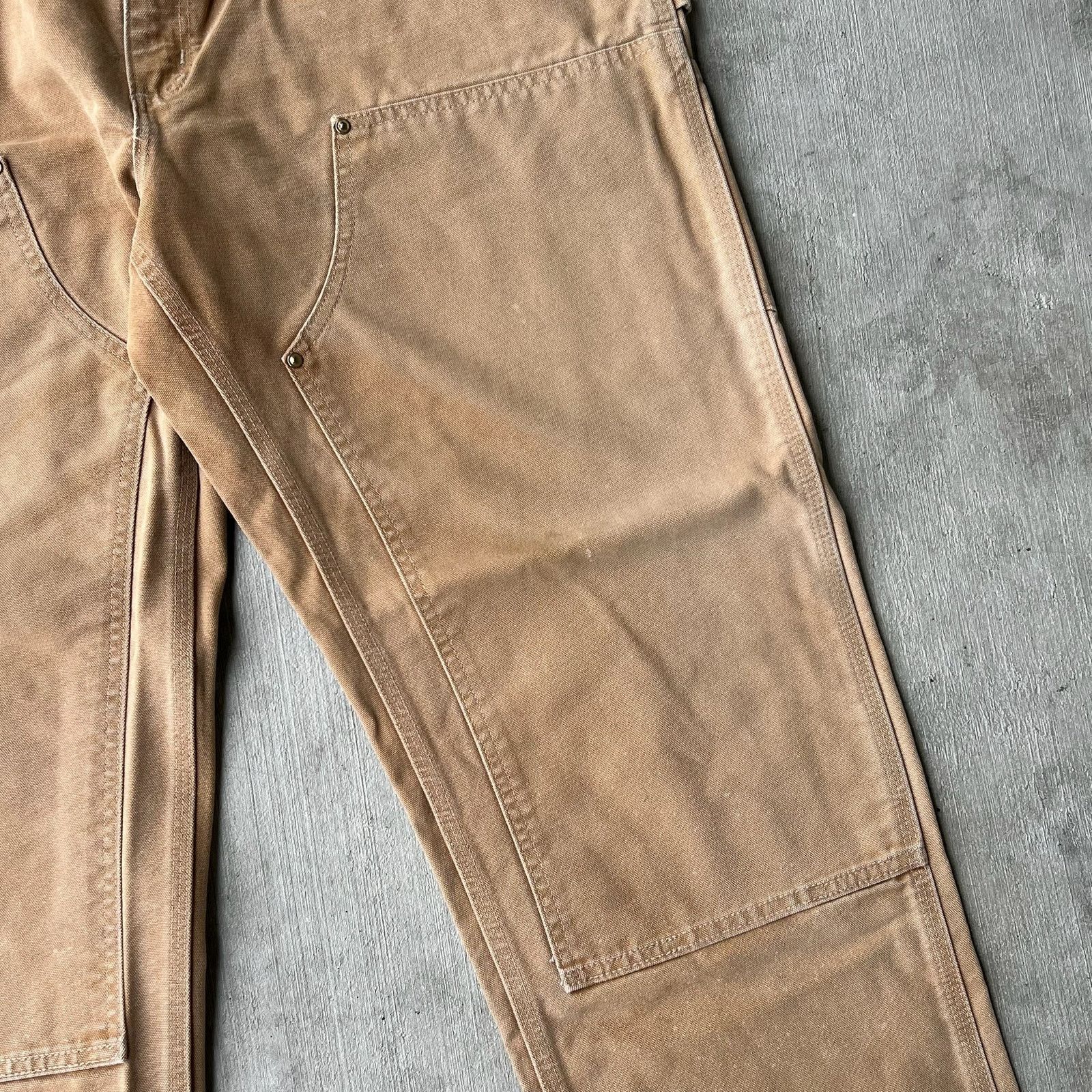 Carhartt × Vintage Carhartt faded brown double knee work wear carpenter pants Size US 37 - 8 Thumbnail