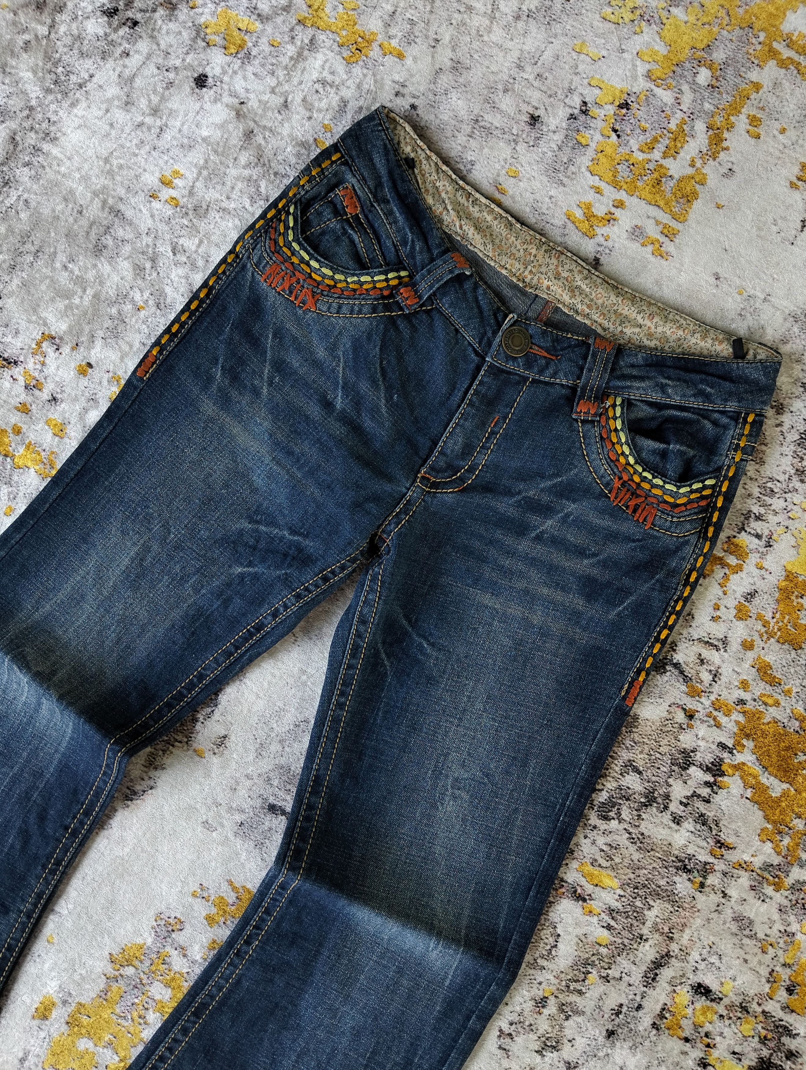 Tornado Mart Y2K Japanese Flared Bell Bottom Low Rise Jeans Size US 28 / EU 44 - 2 Thumbnail