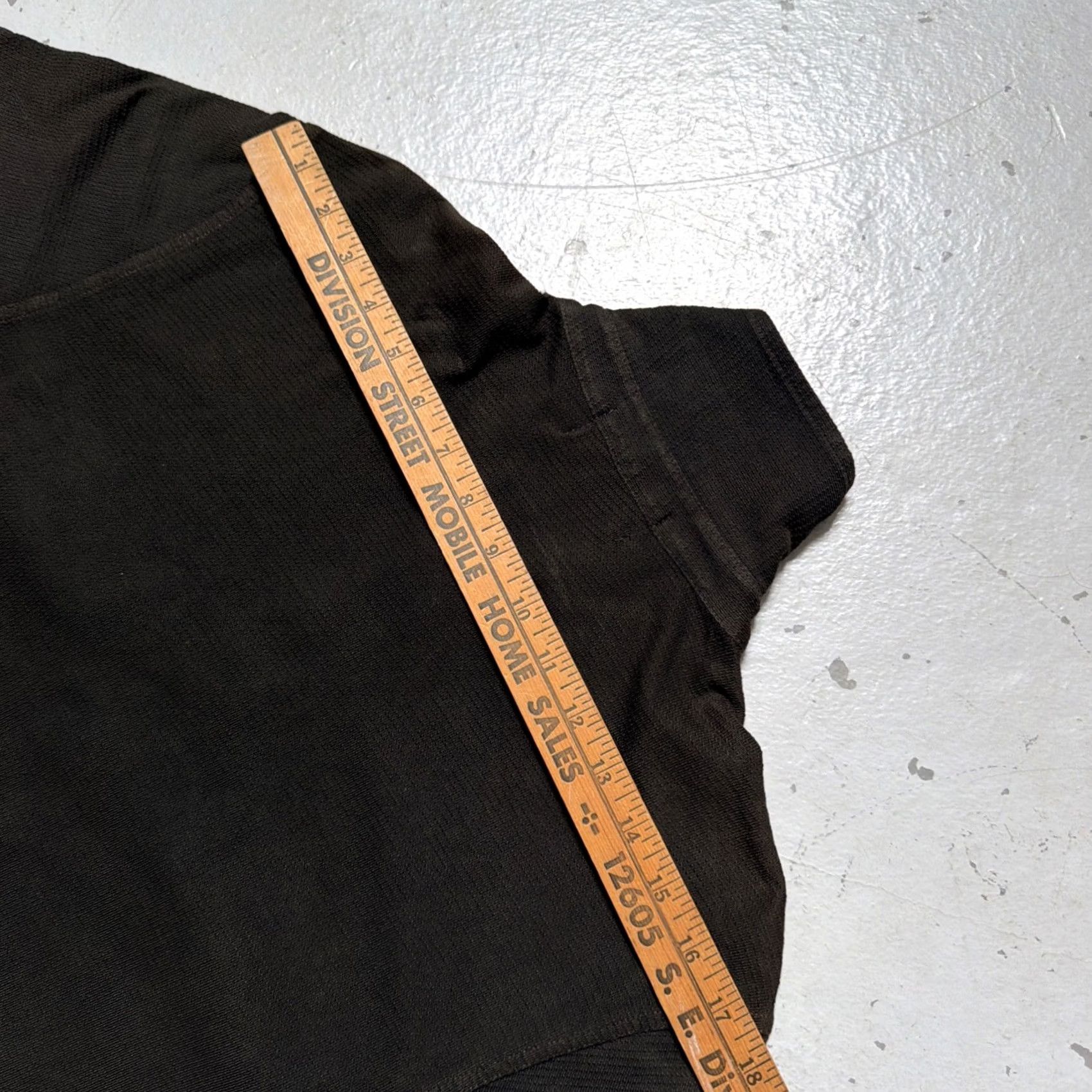 Vintage RRL Ralph Lauren Army Polo T-Shirt Knit Textured Faded Black S Size US S / EU 44-46 / 1 - 7 Thumbnail