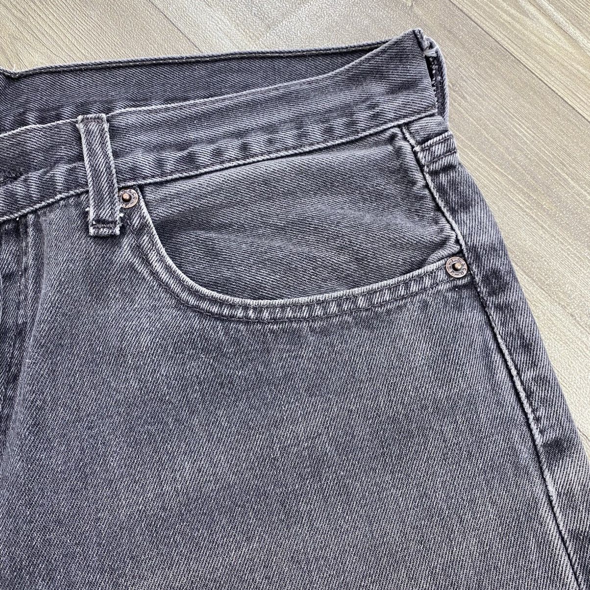 Levi's Vintage Clothing 1990s Vintage Levis 512 36x34 Black Faded Baggy Jeans Size US 35 - 5 Thumbnail