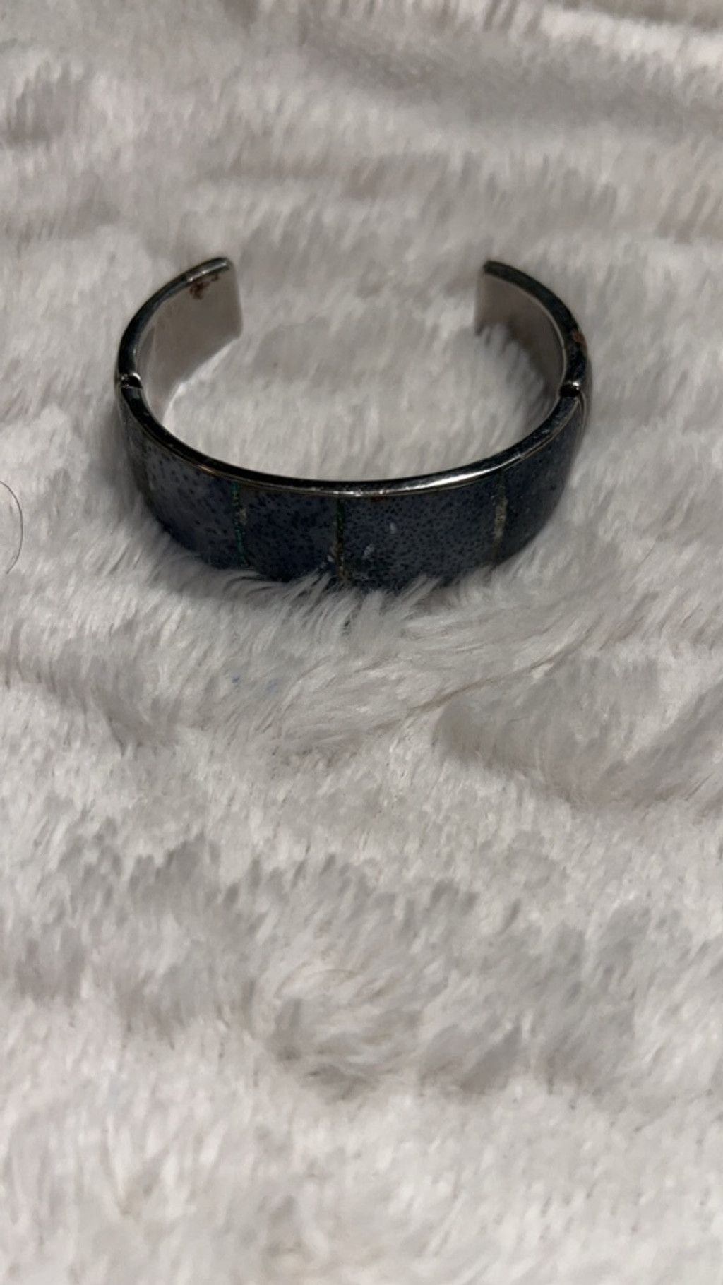 The Unbranded Brand Women's Unbranded Gray Silver Cuff Bracelet One Size Size ONE SIZE - 1 Thumbnail