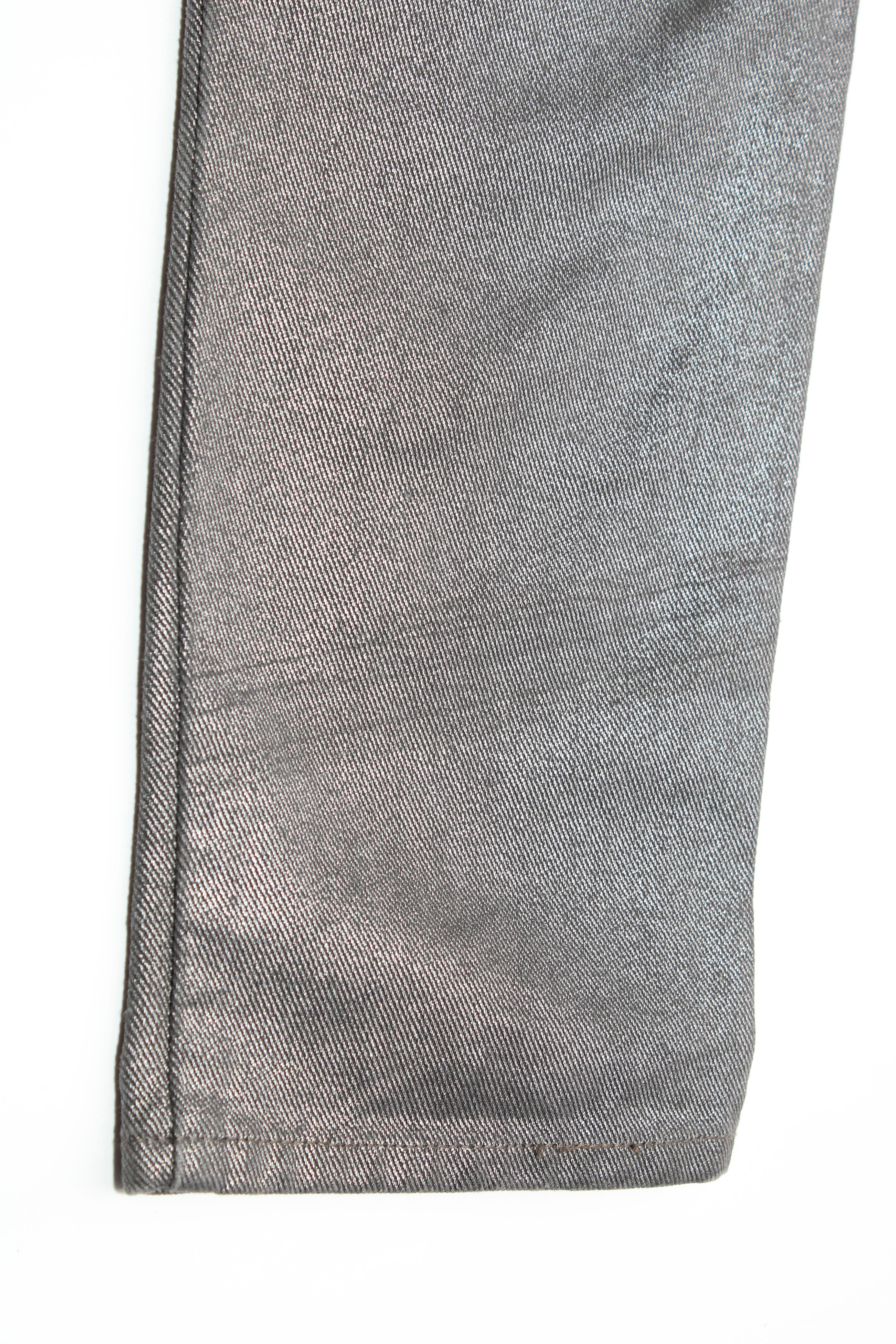 Alexander McQueen MCQ Alexander McQueen Silver Metallic Jeans Size 29" - 9 Thumbnail