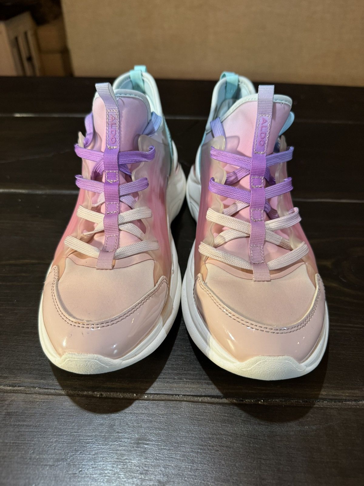 Aldo Aldo fashion sneaker pink colorful sz 8 Size US 8 / IT 38 - 3 Thumbnail