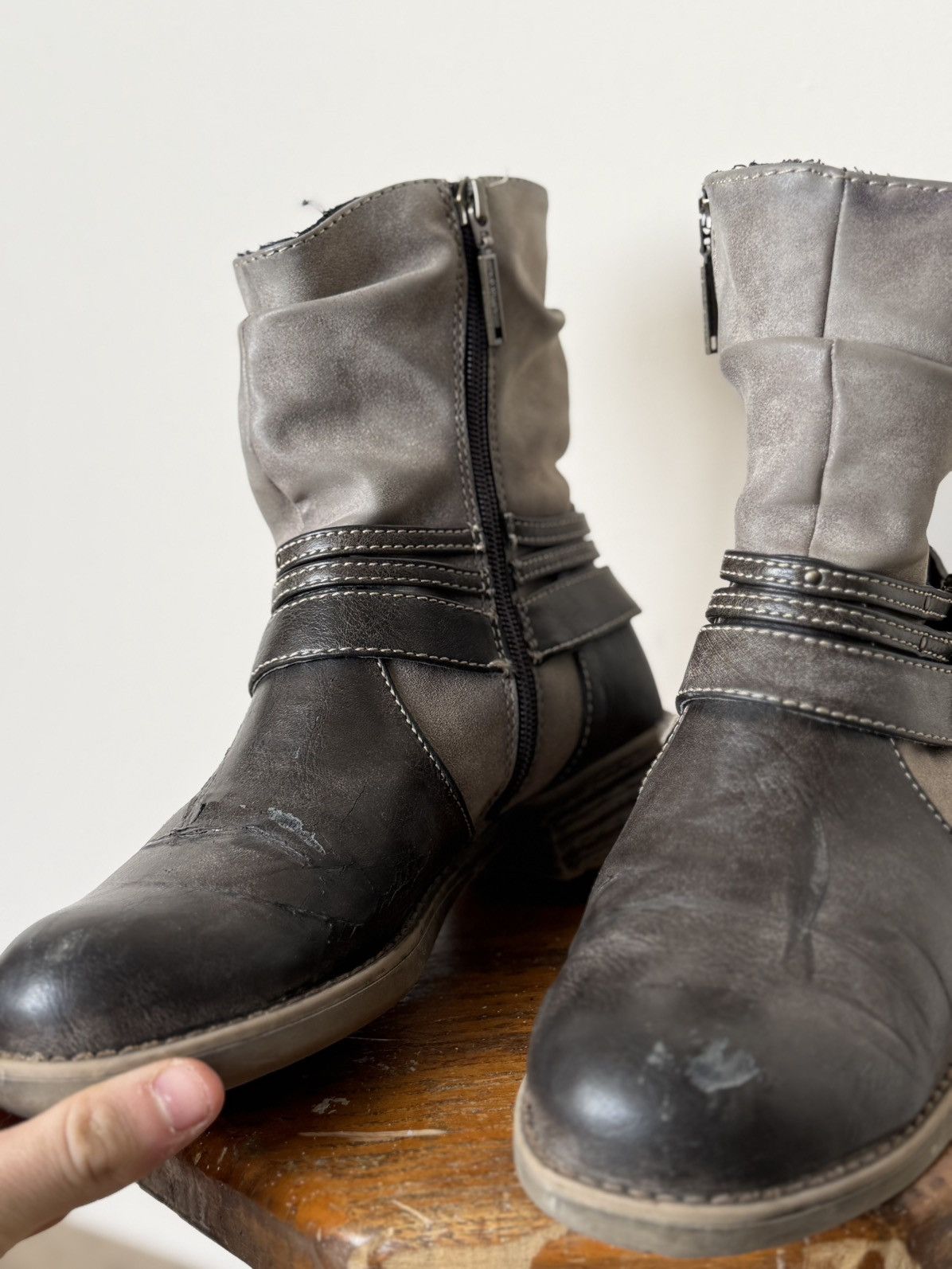 14th Addiction Leather WESTERN belts AVANT-GARDE Boots margiela STYLE Size US 8 / IT 38 - 6 Thumbnail