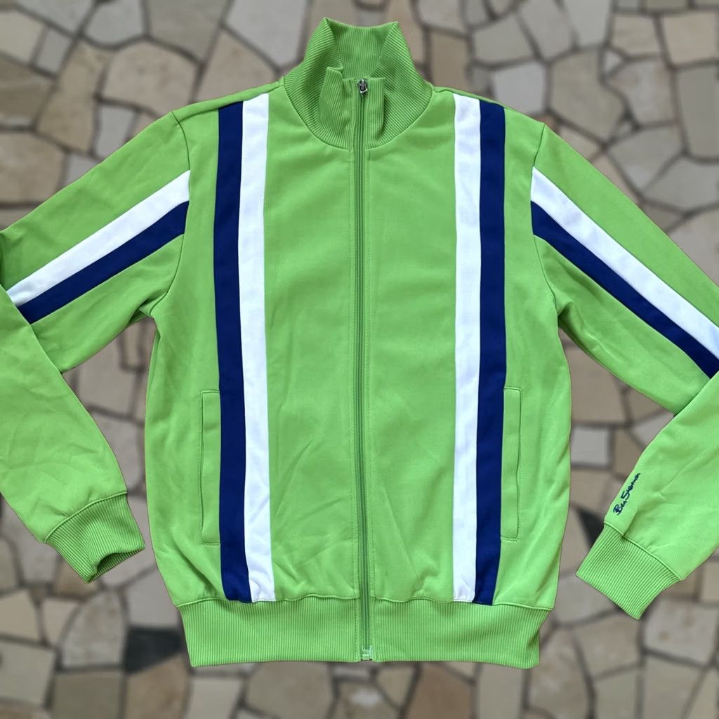Ben Sherman Ben Sherman Track Jacket Mens Size L Green White Blue Full Zip Retro Block C24 Size US L / EU 52-54 / 3 - 1 Thumbnail