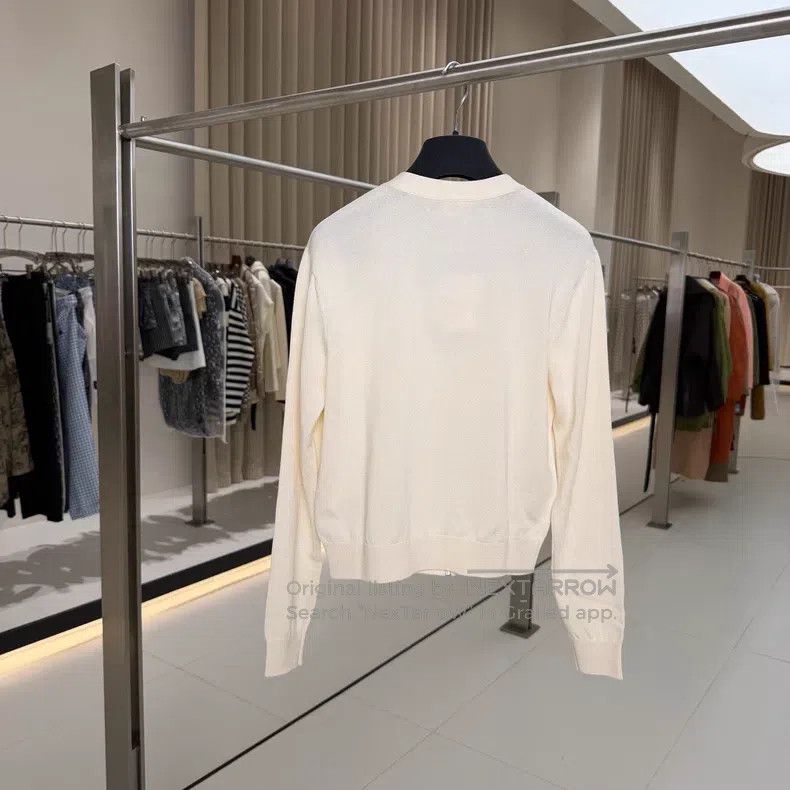 Hermes Hermes Ivory Silk Cotton Zip-Up Cardigan Jacket Size XS / US 0-2 / IT 36-38 - 2 Thumbnail