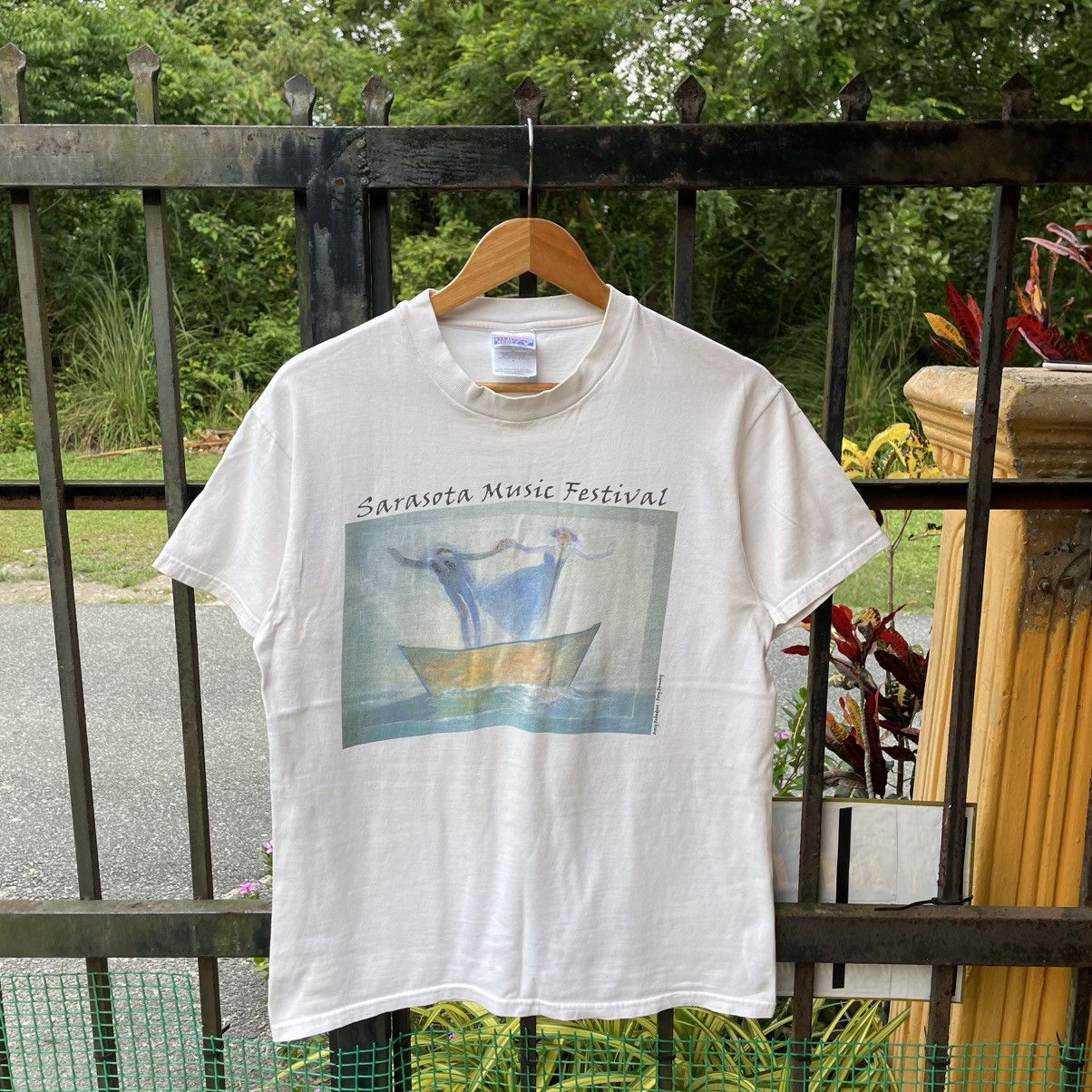 Vintage 🔥Vintage 90s Sarasota Music Festival Pop Art Tee Size US M / EU 48-50 / 2 - 1 Thumbnail