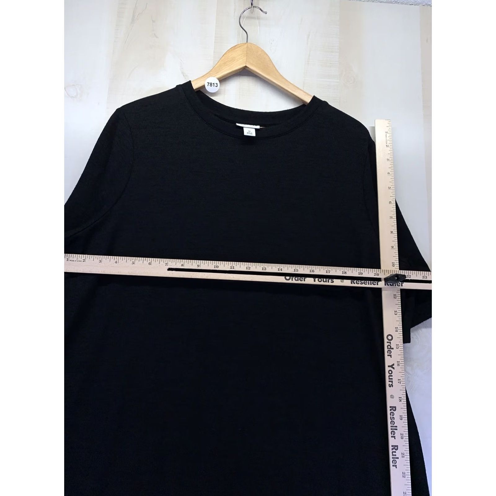 Vintage VINTAGE Ava & Viv Black Knit Short Sleeve Womens Shirt Dress Plus Size 1X-7813 Size XL / US 12-14 / IT 48-50 - 4 Thumbnail