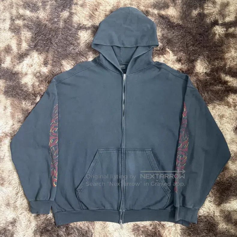Balenciaga Balenciaga Flame Logo Zip Hooded Jacket Size US M / EU 48-50 / 2 - 1 Thumbnail