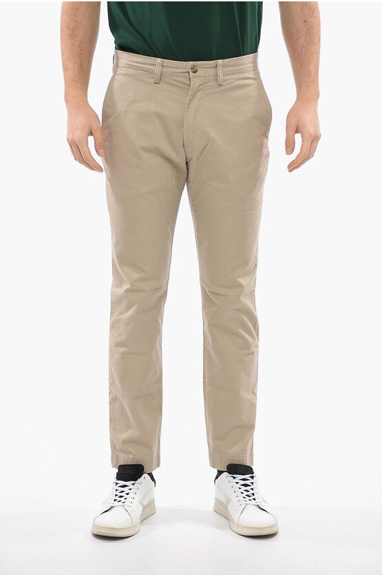 image of Polo Ralph Lauren Og1Mm0524 Stretch Cotton Pants In Beige, Men's (Size 36)