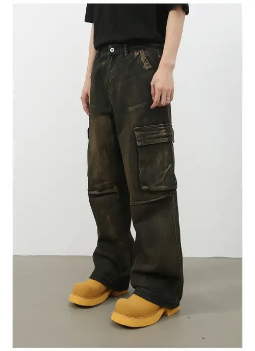 VIBE High street American retro multi-pocket work jeans y2k Size US 32 / EU 48 - 7 Thumbnail