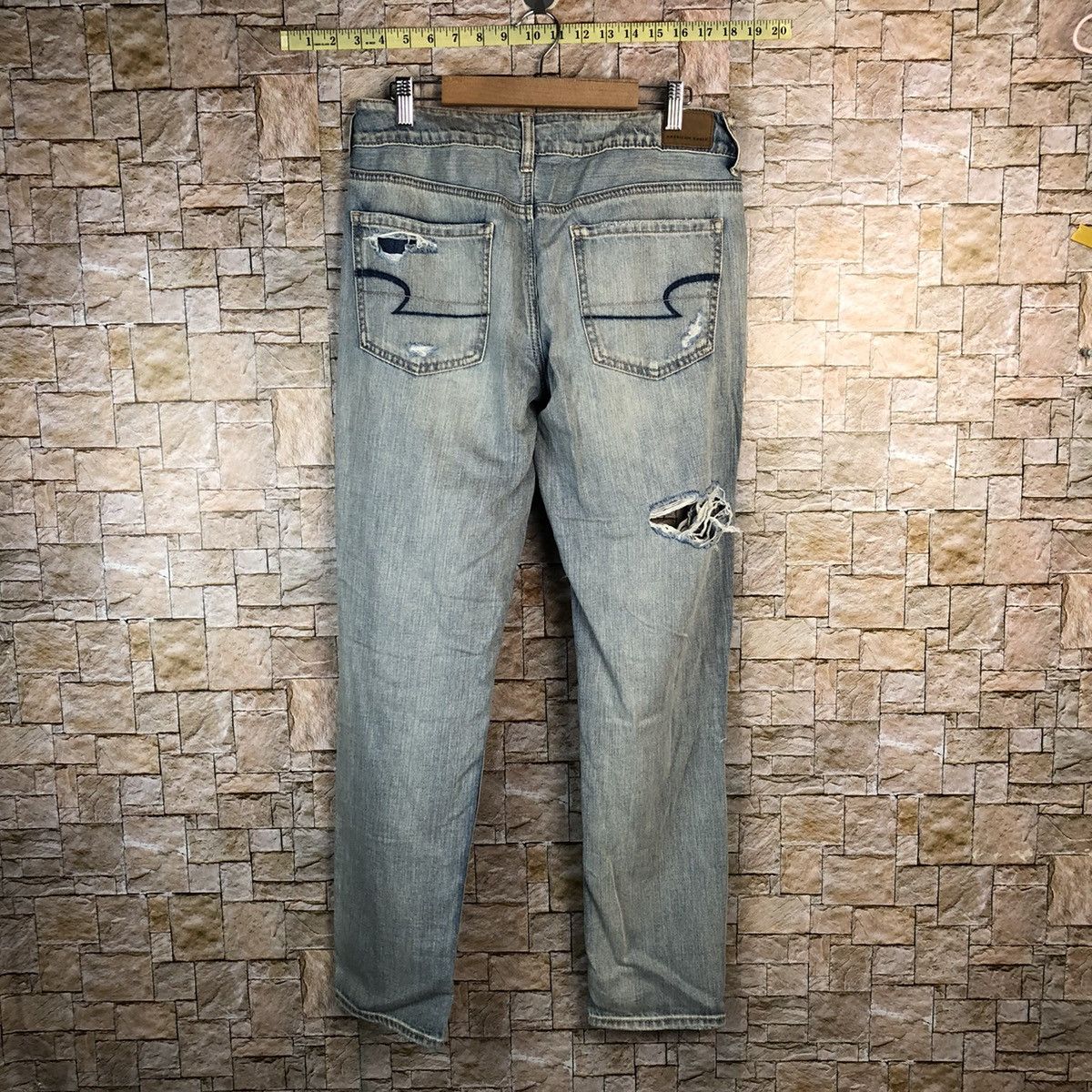 American Eagle Outfitters American Eagle Blue Distressed Denim Pants #A1006 Size 28" / US 6 / IT 42 - 16 Thumbnail