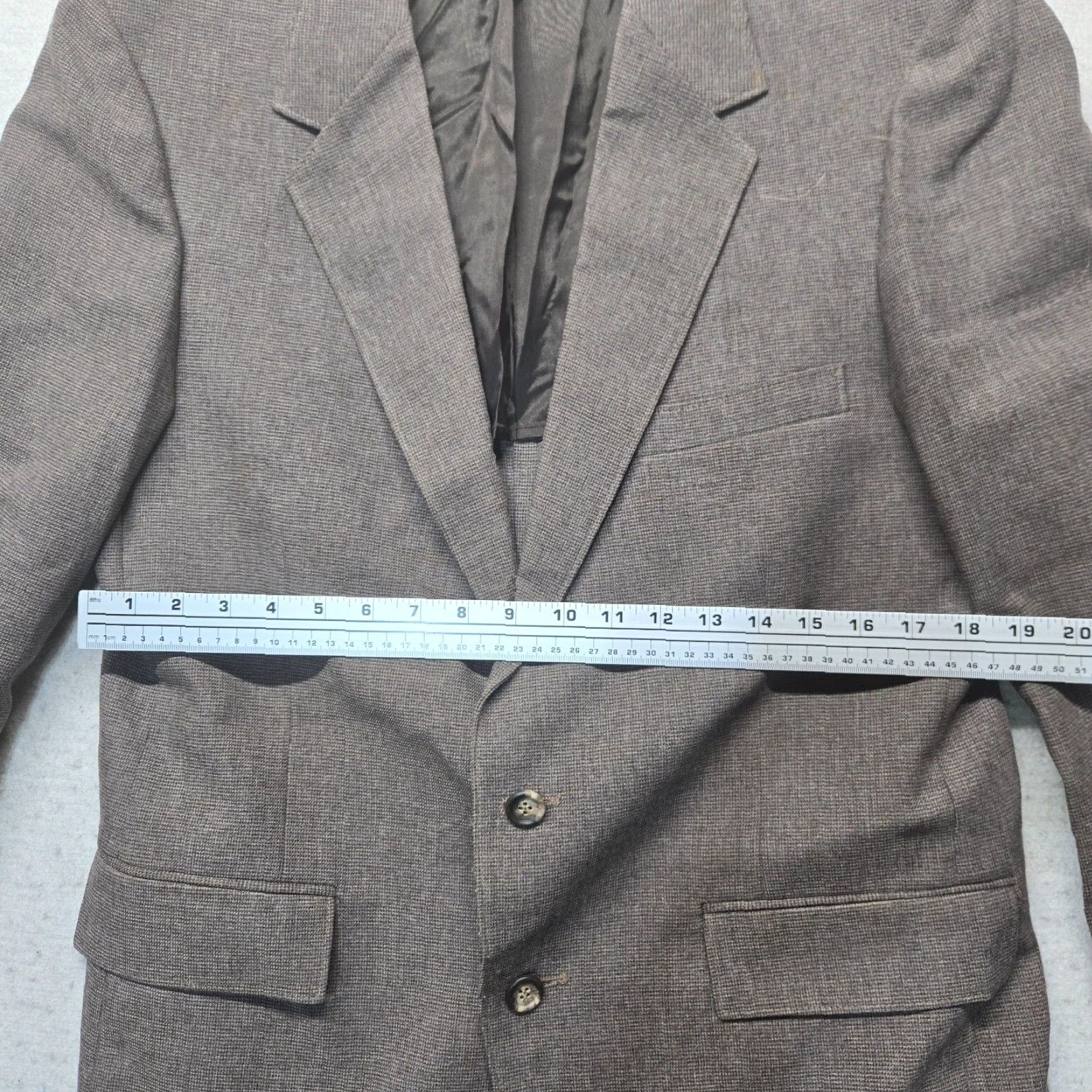 Vintage VINTAGE Unbranded Brown Men's Blazer Jacket Coat 38 Regular Fit Formal Party Wedding Fall Spring Summer Winter Size 38R - 5 Thumbnail