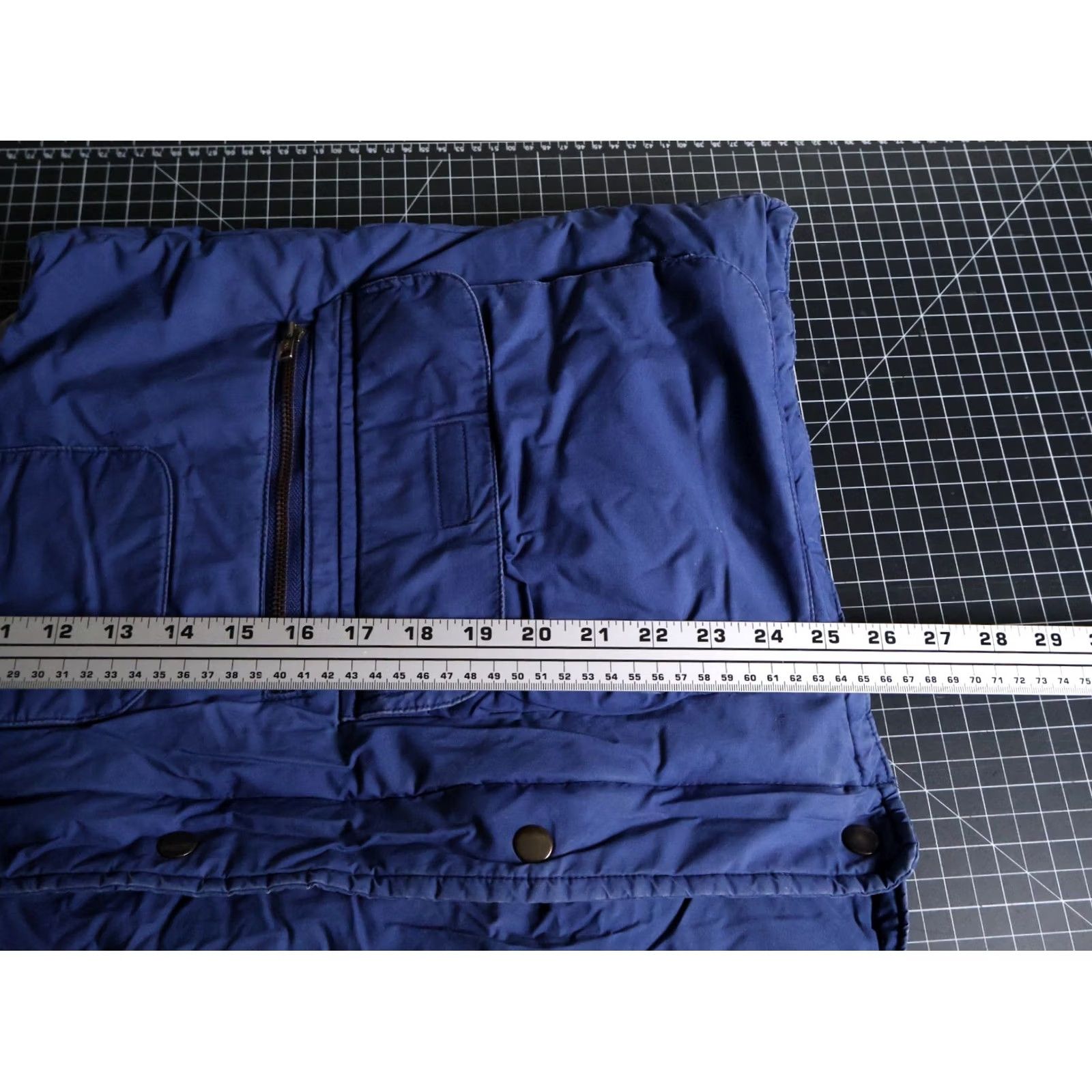 Vintage VINTAGE Down Insulated Vest Men's XL Blue Full Zip Hooded Pockets 90s VTG Adam Spencer Jacket Mens Vest Blue Nylon Lined Softshell Utility Size US XL / EU 56 / 4 - 6 Thumbnail