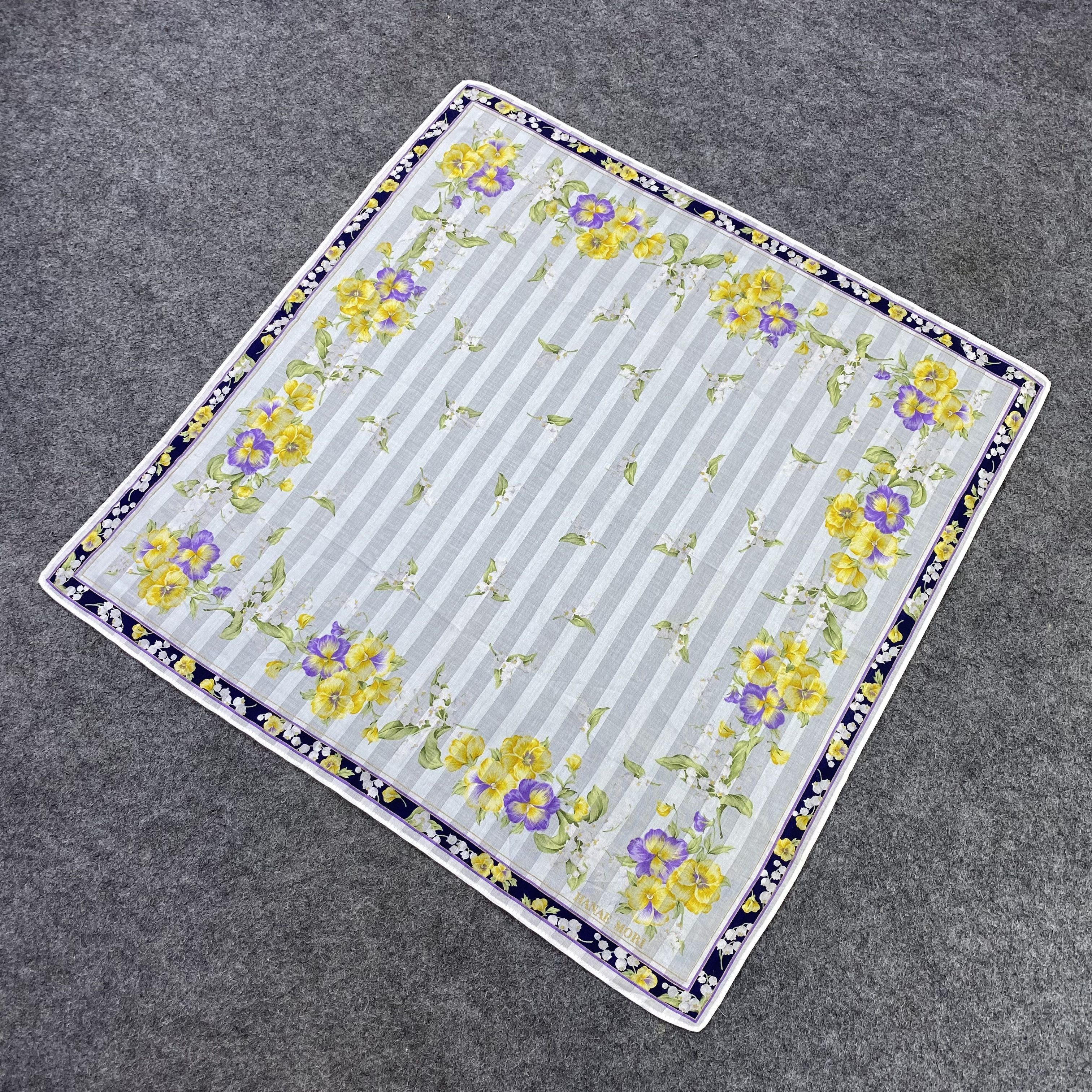 Hanae Mori Hanae Mori Handkerchief Neckerchief Bandana-B1596 Size ONE SIZE - 4 Thumbnail
