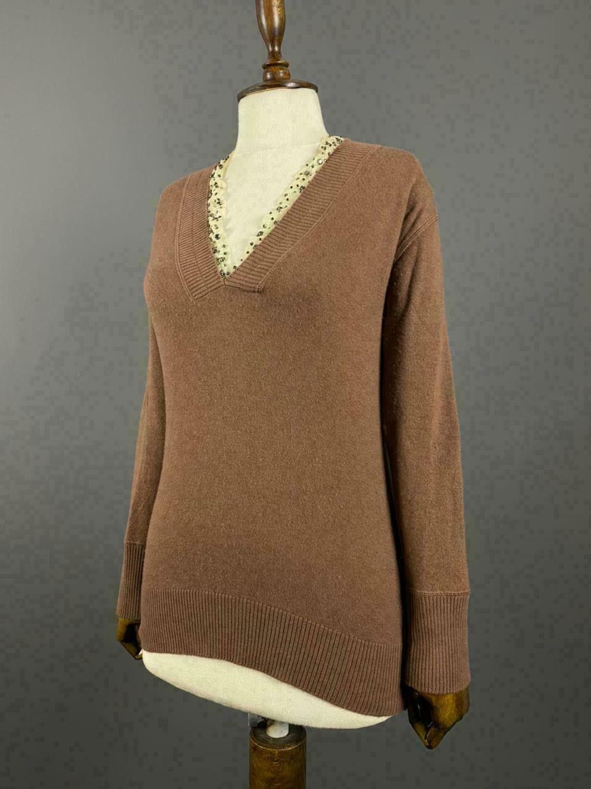 Alessandro Dell'acqua Ladies Allesandro Dell’Acqua Brown Cashmere Sweater Size 40 Size M / US 6-8 / IT 42-44 - 1 Thumbnail