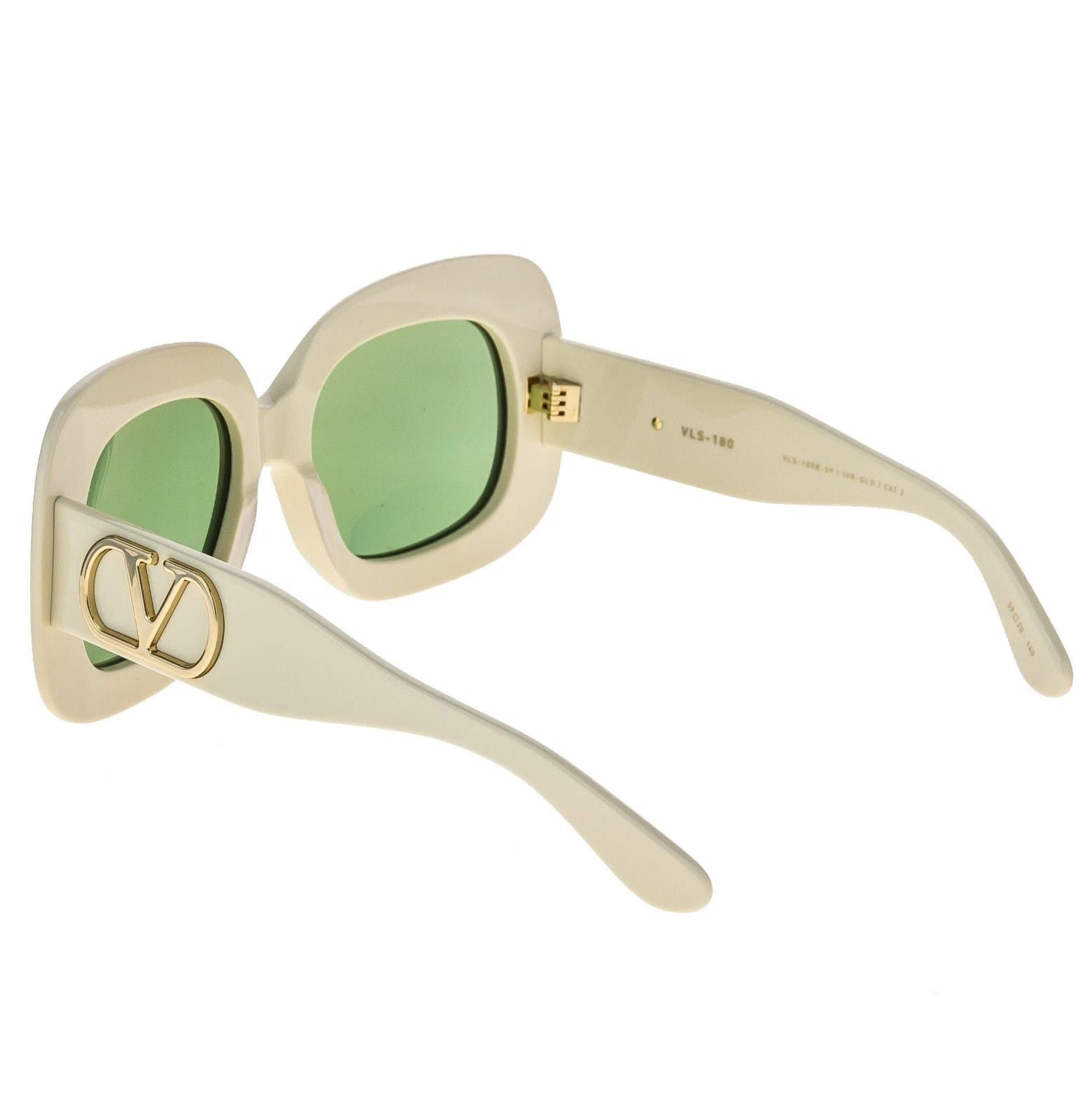 Valentino VALENTINO VLS180 Ivory Green Oversized VLS 180B Sunglasses Size ONE SIZE - 3 Thumbnail