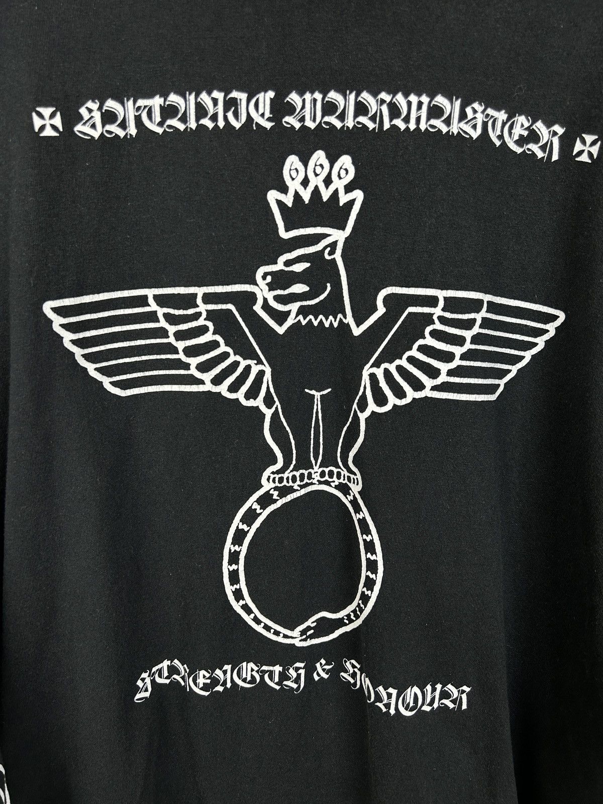 Band Tees Vintage Satanic Warmaster Strength & Honour Long Sleeve Size US L / EU 52-54 / 3 - 2 Thumbnail