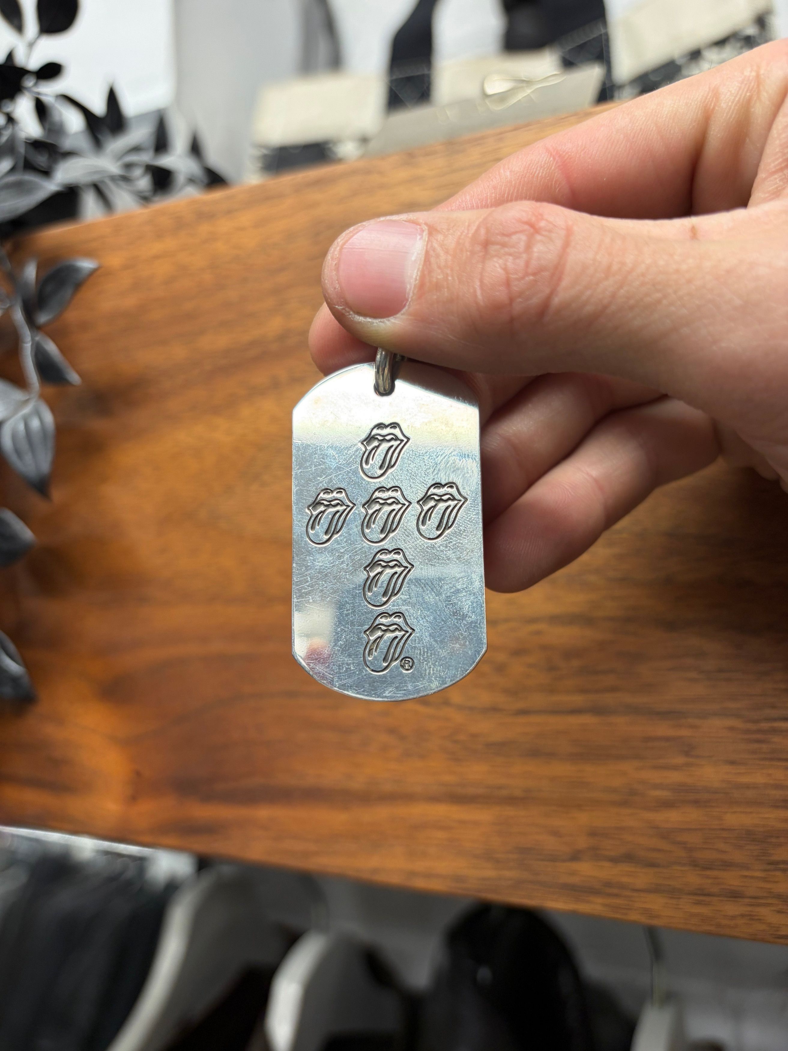 Chrome Hearts Chrome Hearts ‘Fucker/Rolling Stones’ Tongue & Lips 925 Silver Dogtag Size ONE SIZE - 2 Thumbnail