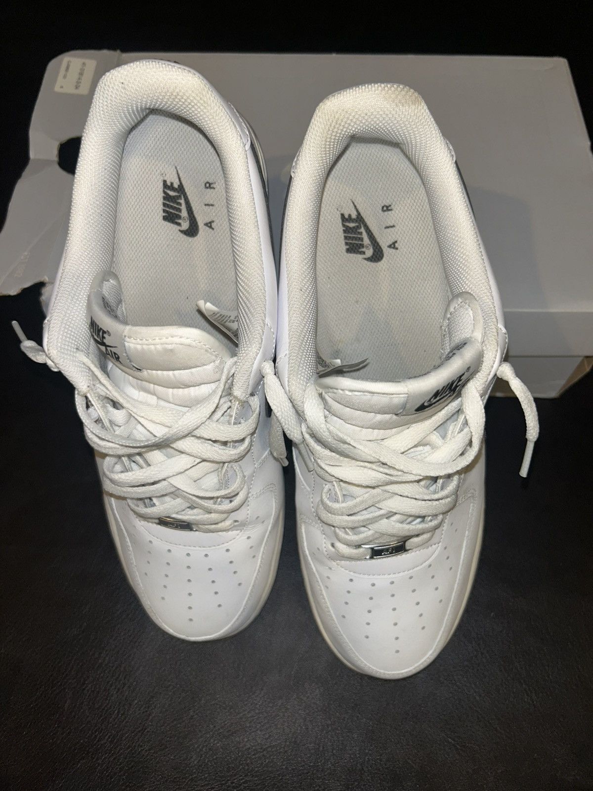 Nike Airforce 1 Black and White Size US 12 / EU 45 - 11 Thumbnail